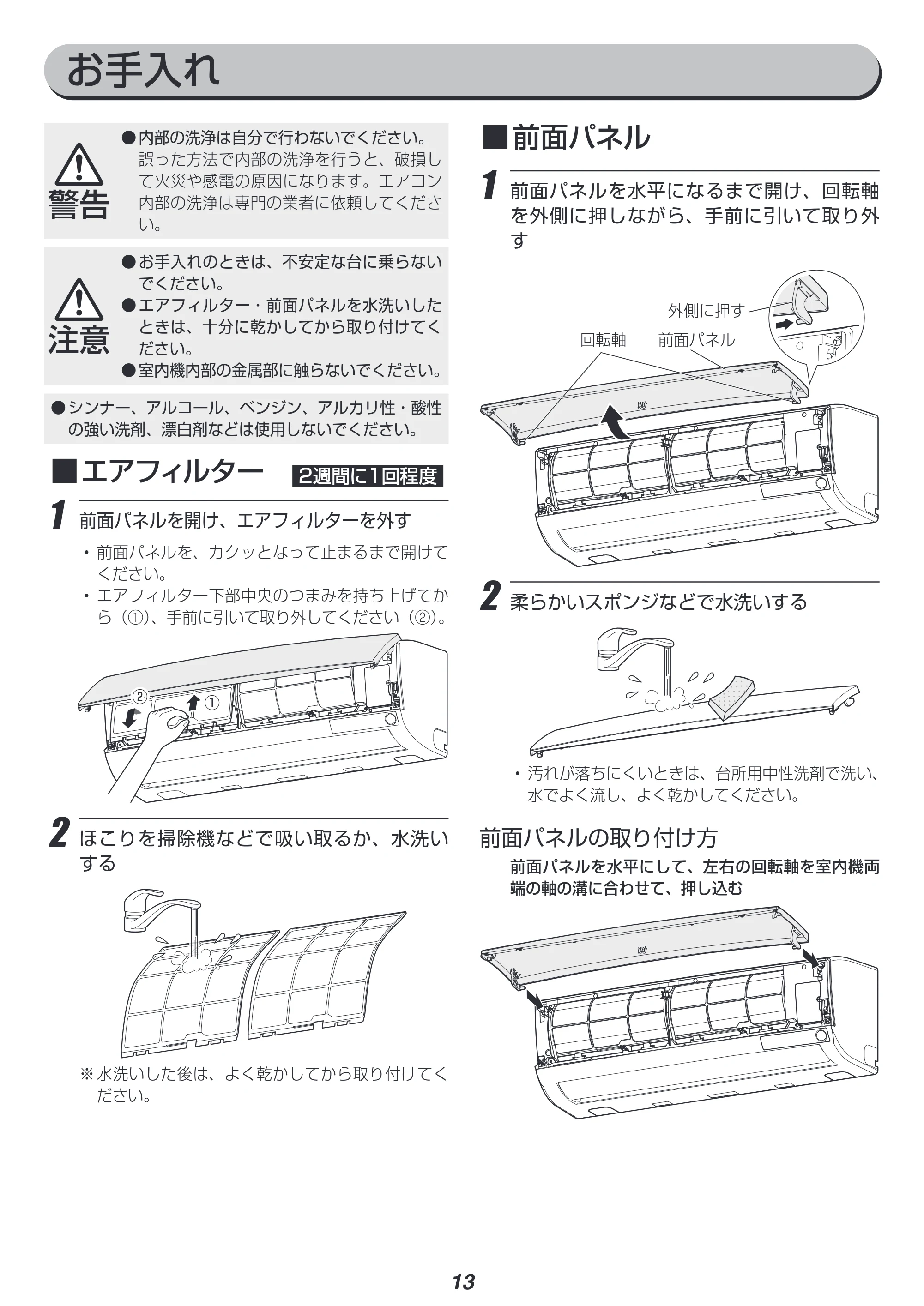 アイリスオーヤマ IRW-4019A 取扱説明書 — 原本ページ — 13ページ