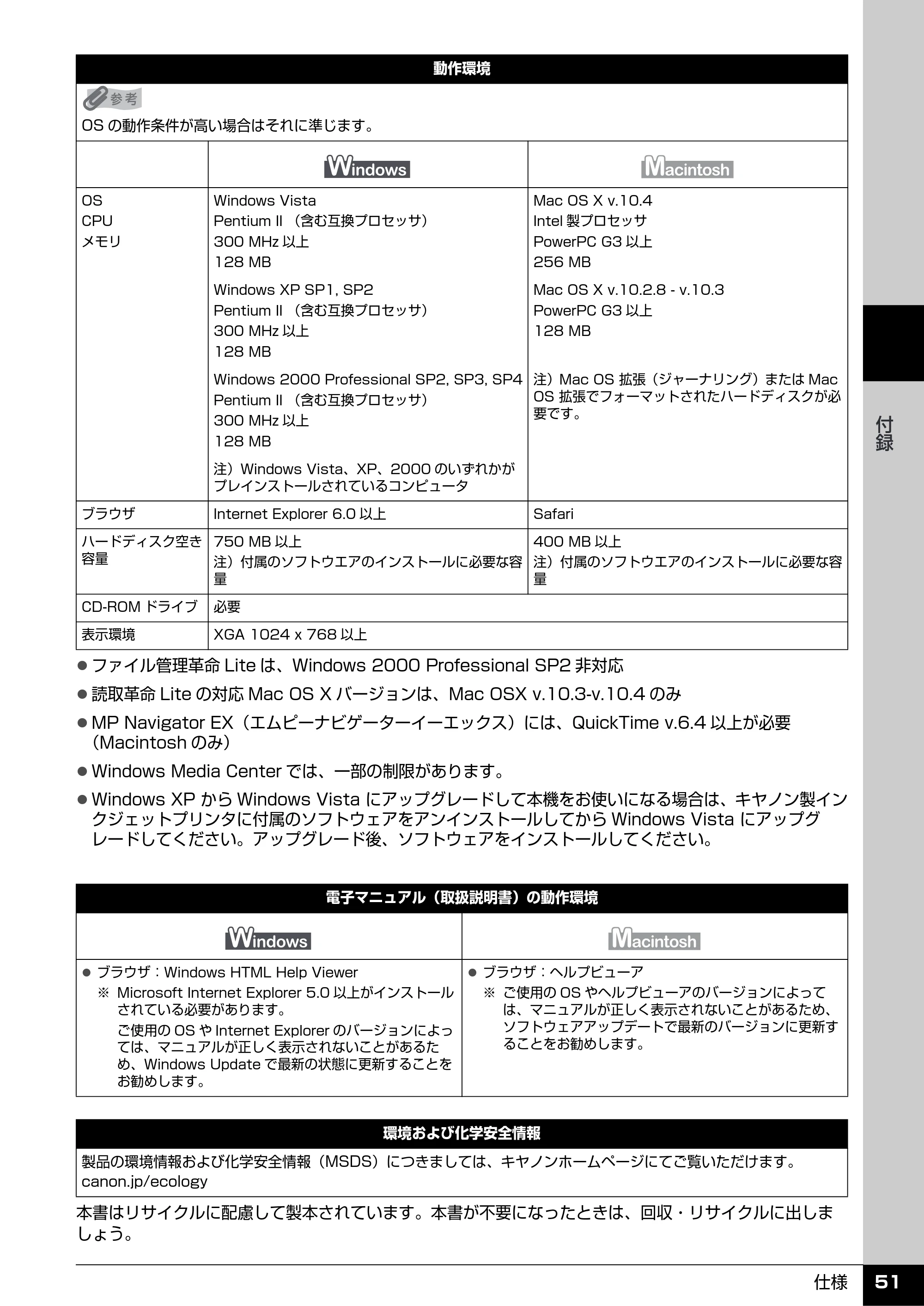 キヤノン PIXUS MP610 操作ガイド(お手入れ編) (PDF形式/7.84Mバイト) — 原本ページ — 52ページ