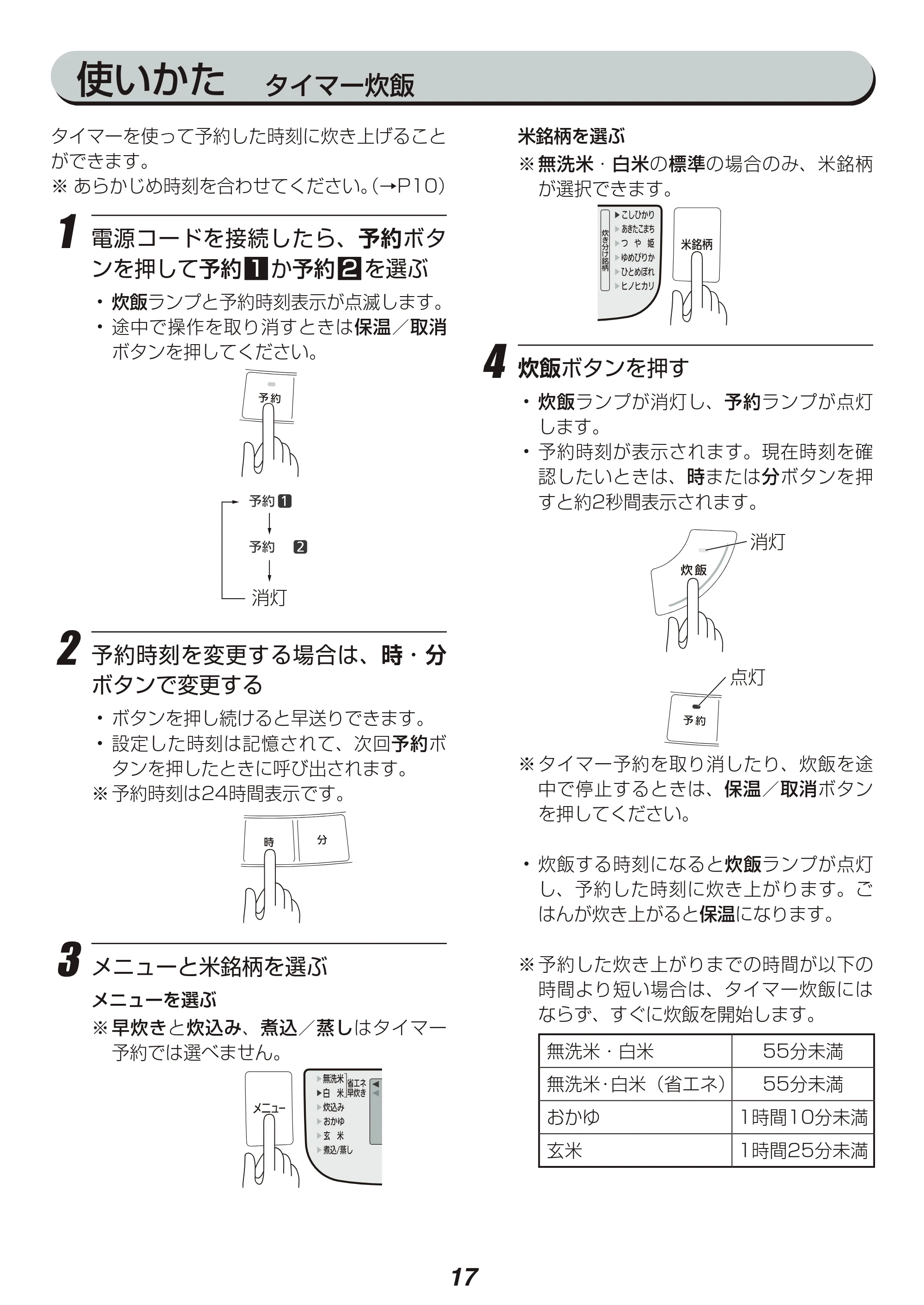 アイリスオーヤマ RC-MC30 取扱説明書 — 原本ページ — 17ページ