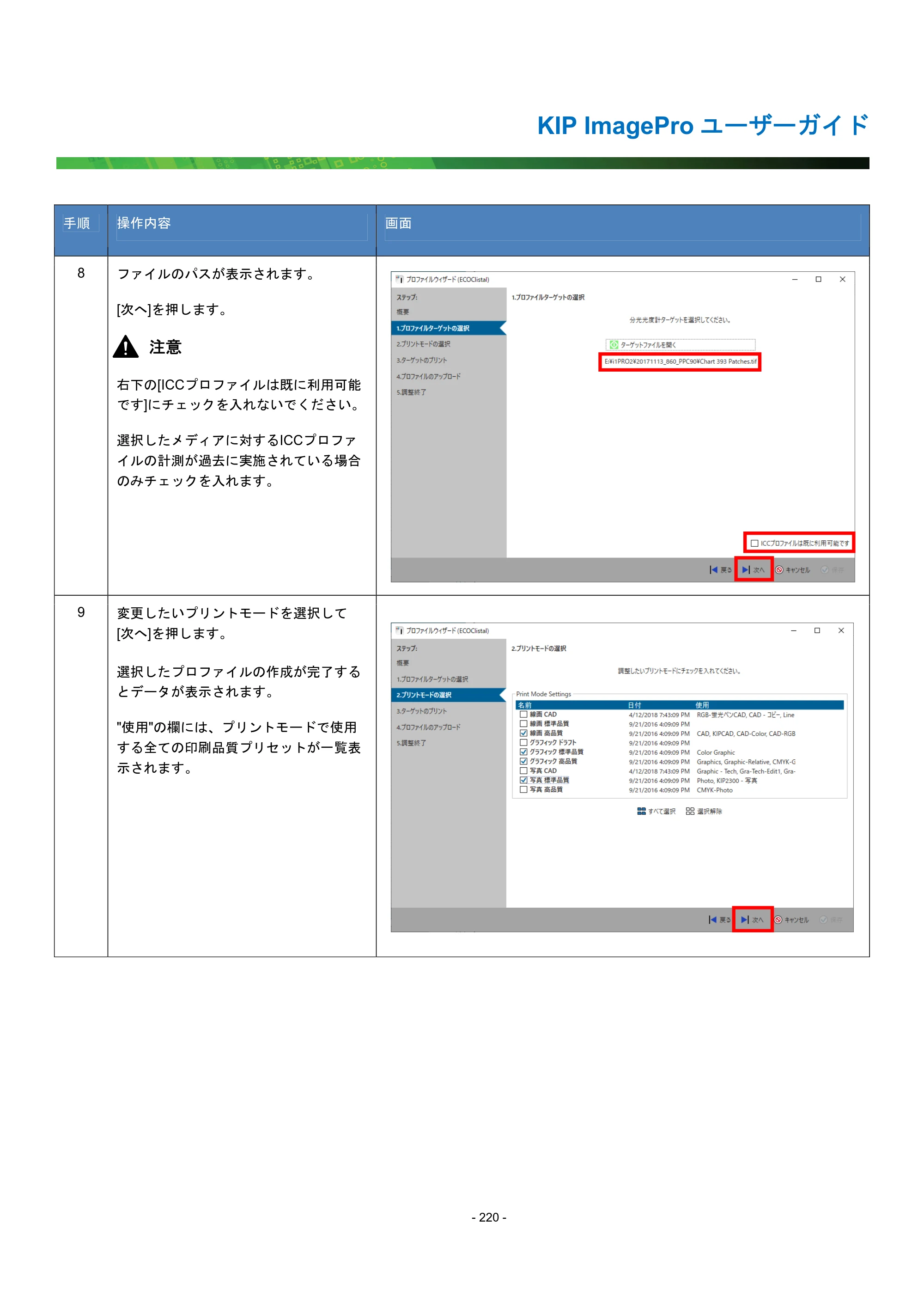 京セラ KIP 7170G KIP PrintPro ユーザーガイド — 原本ページ — 225ページ