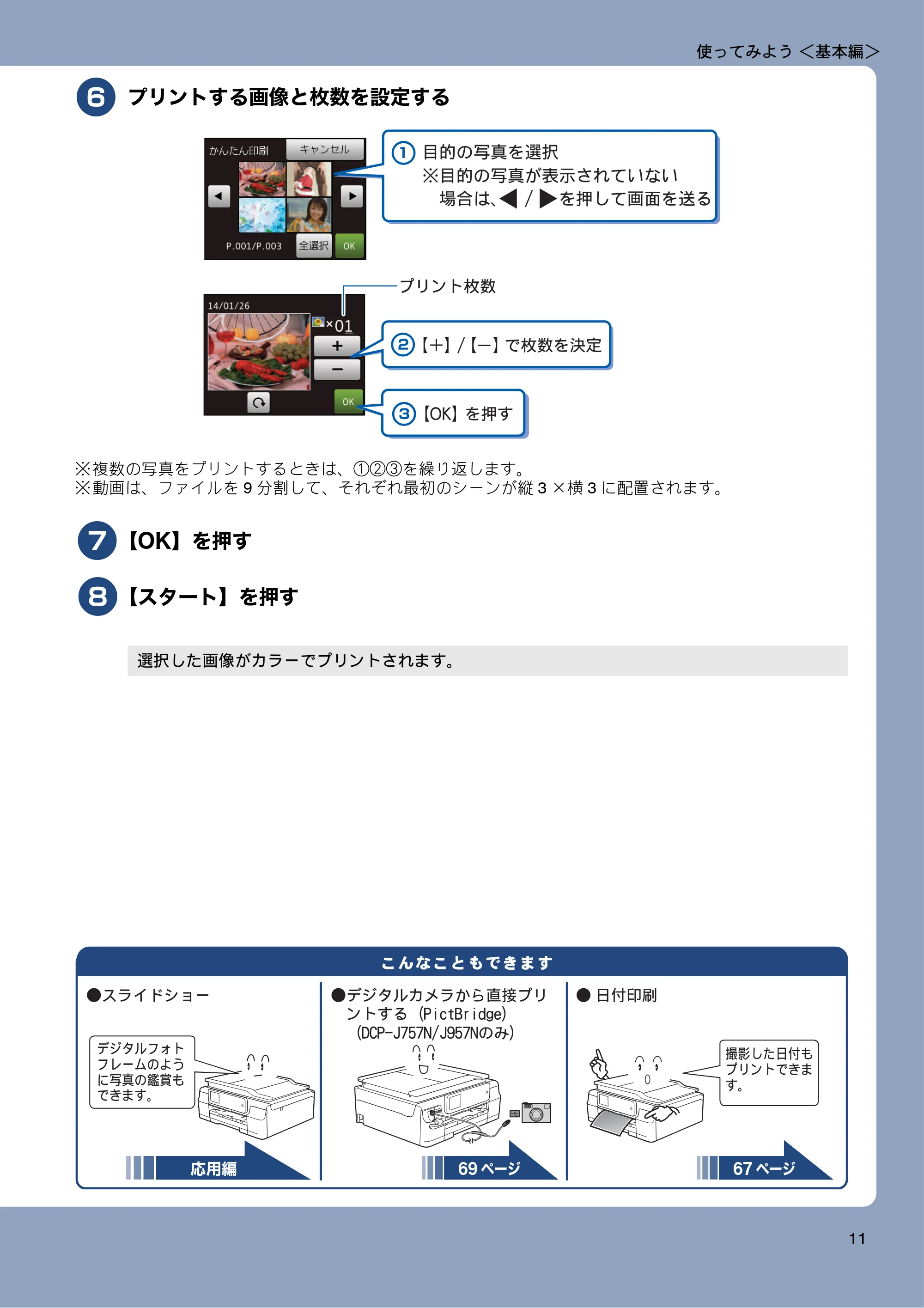 ブラザー DCP-J557N / DCP-J757N / DCP-J957N ユーザーズガイド ~基本編~ — 原本ページ — 11ページ
