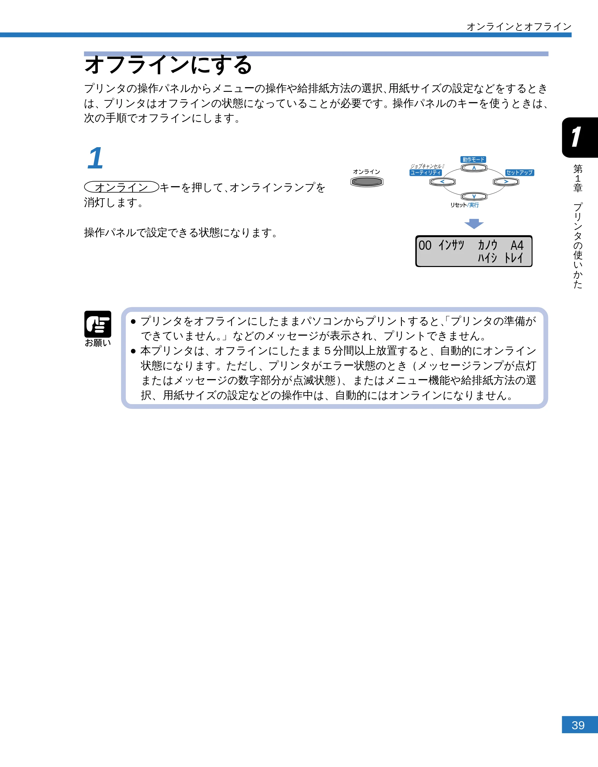 キヤノン LBP-2300 ユーザーズガイド （PDF形式／4.97Mバイト） — オフラインにする — 原本ページ — 41ページ