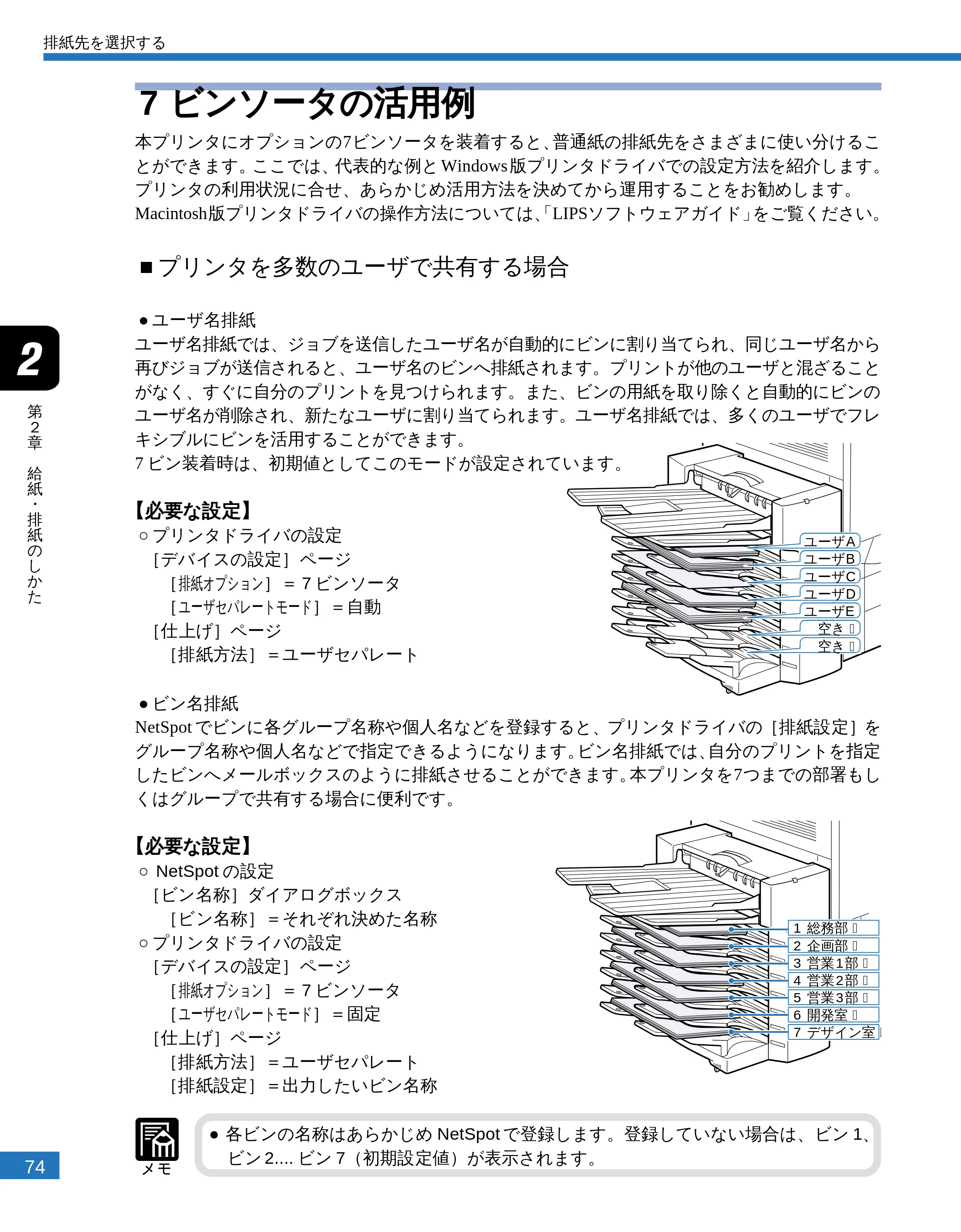 キヤノン LBP-2300 ユーザーズガイド （PDF形式／4.97Mバイト） — 7 ビンソータの活用例 — 原本ページ — 76ページ