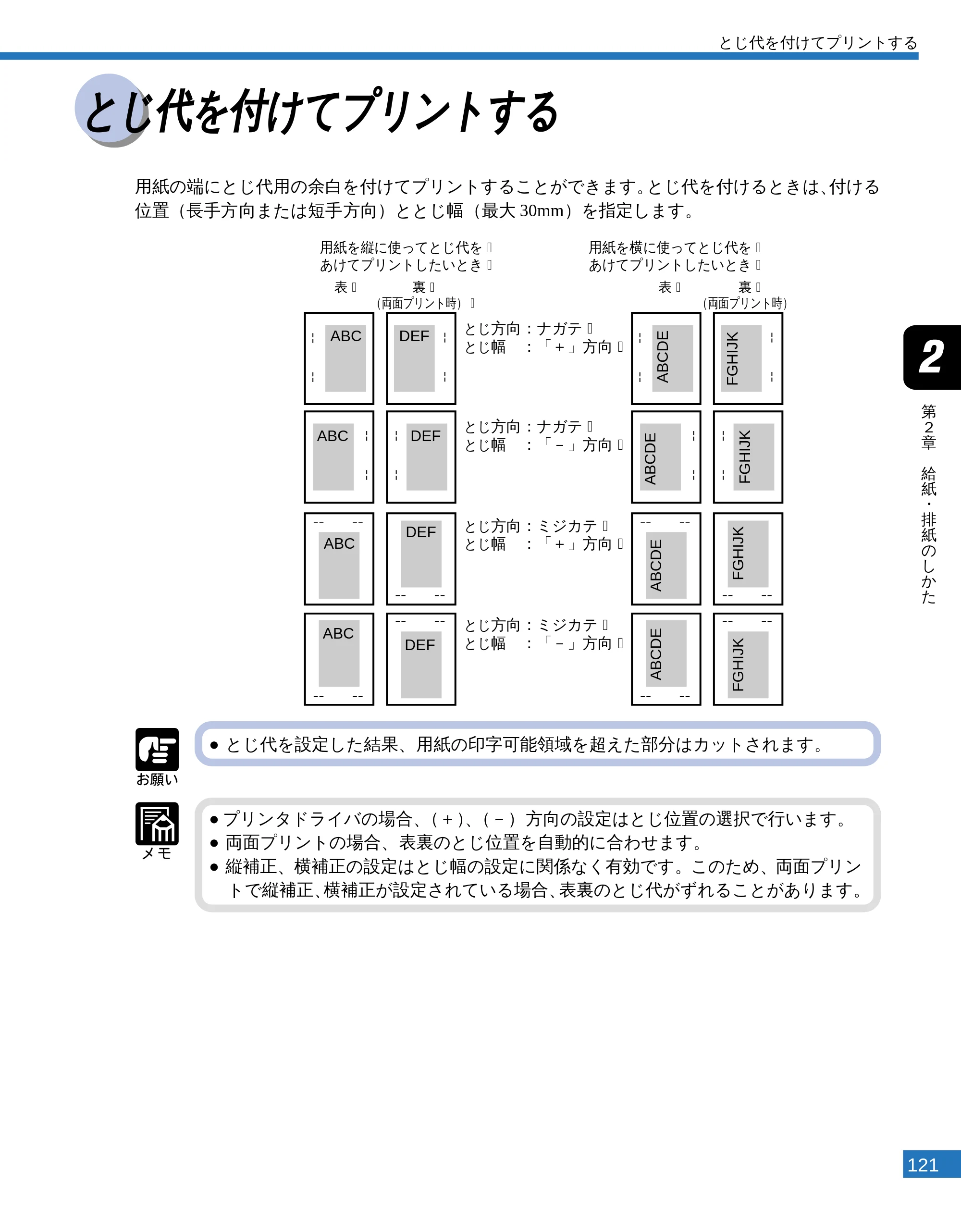 キヤノン LBP-2300 ユーザーズガイド （PDF形式／4.97Mバイト） — とじ代を付けてプリントする — 原本ページ — 123ページ