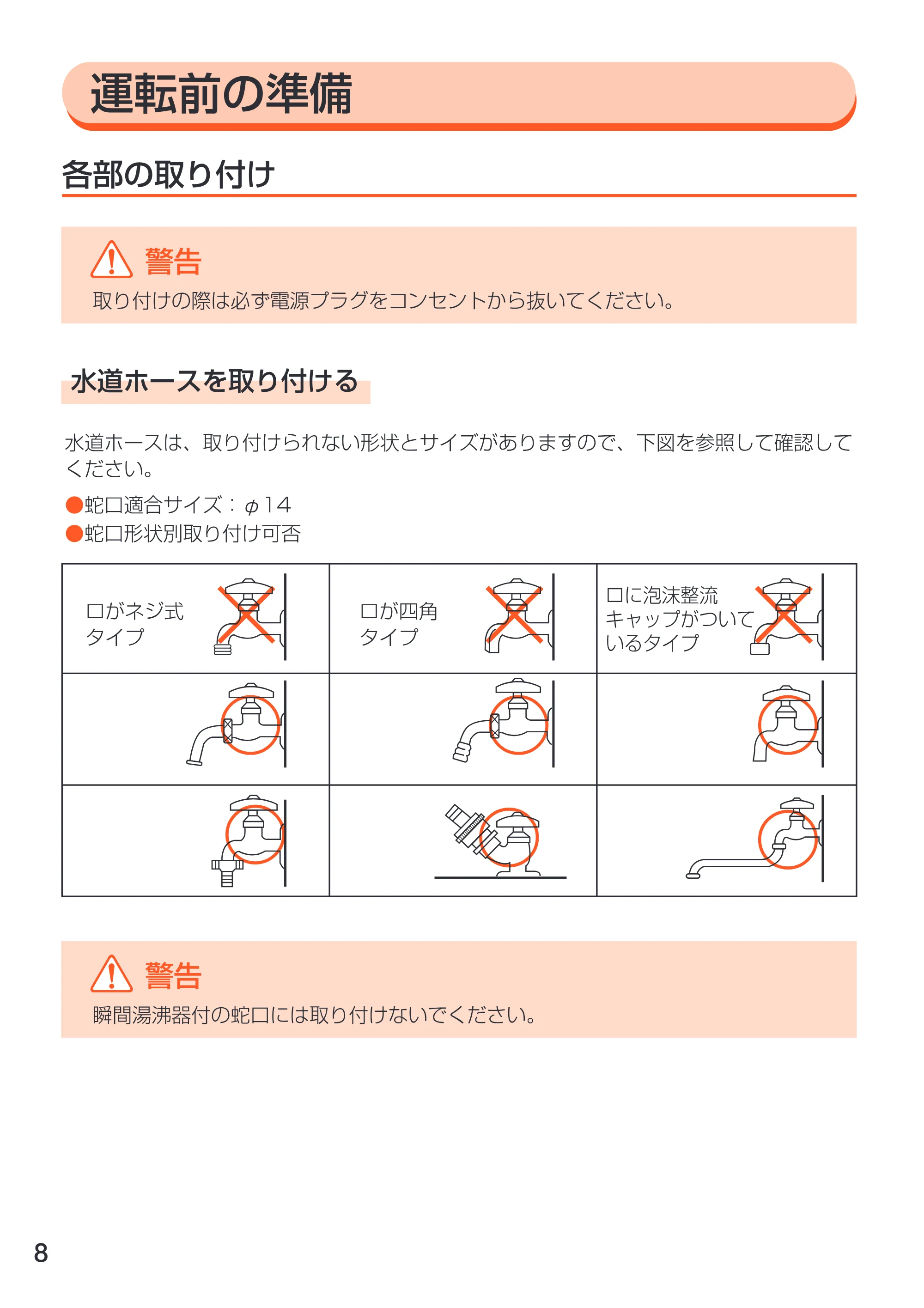 アイリスオーヤマ FIN-801E 取扱説明書 — 原本ページ — 8ページ