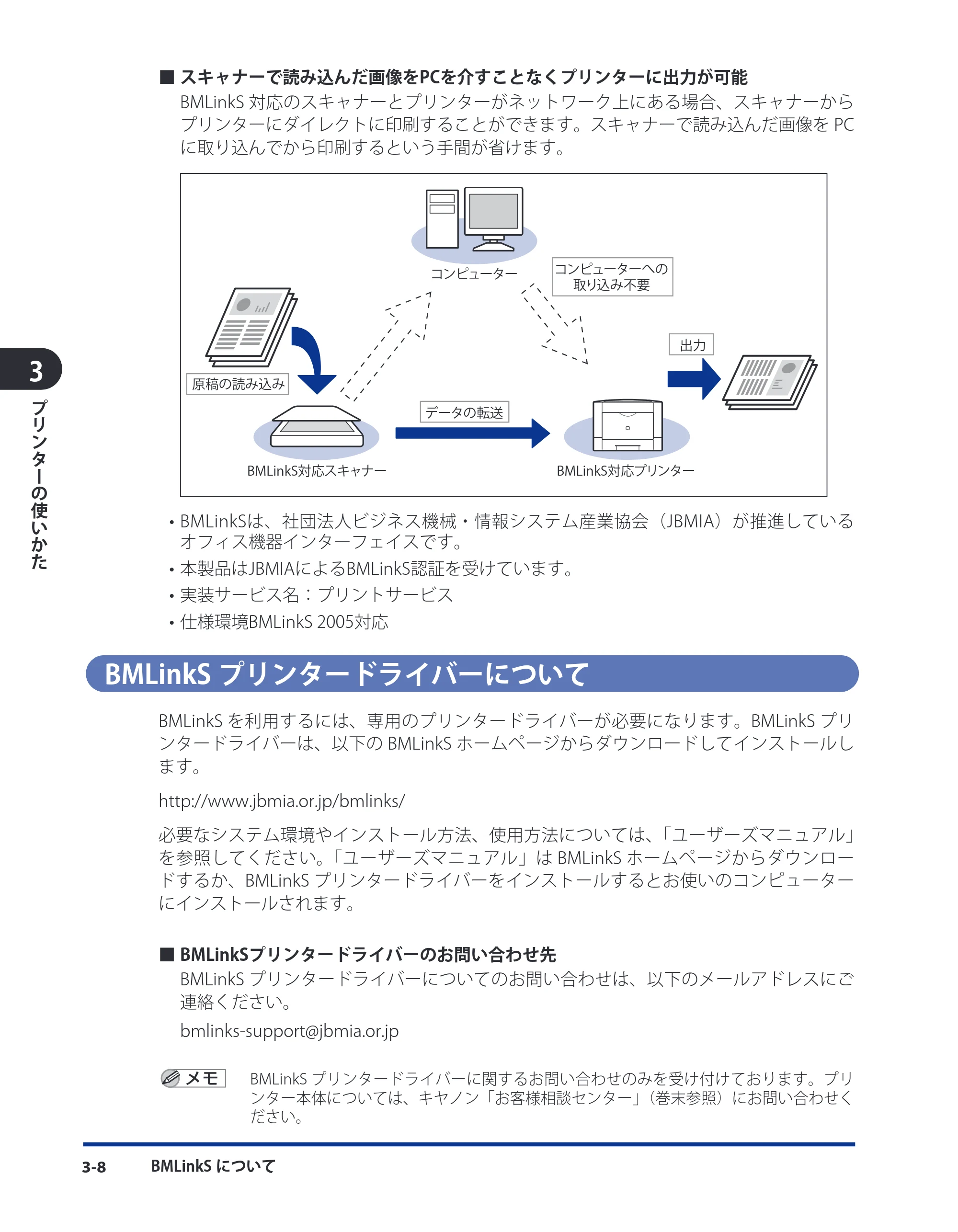 キヤノン LBP8630/8620/8610 ユーザーズガイド 2011年4月27日掲載 （PDF形式／13.34Mバイト） — BMLinkSプリンタードライバーについて — 原本ページ — 95ページ