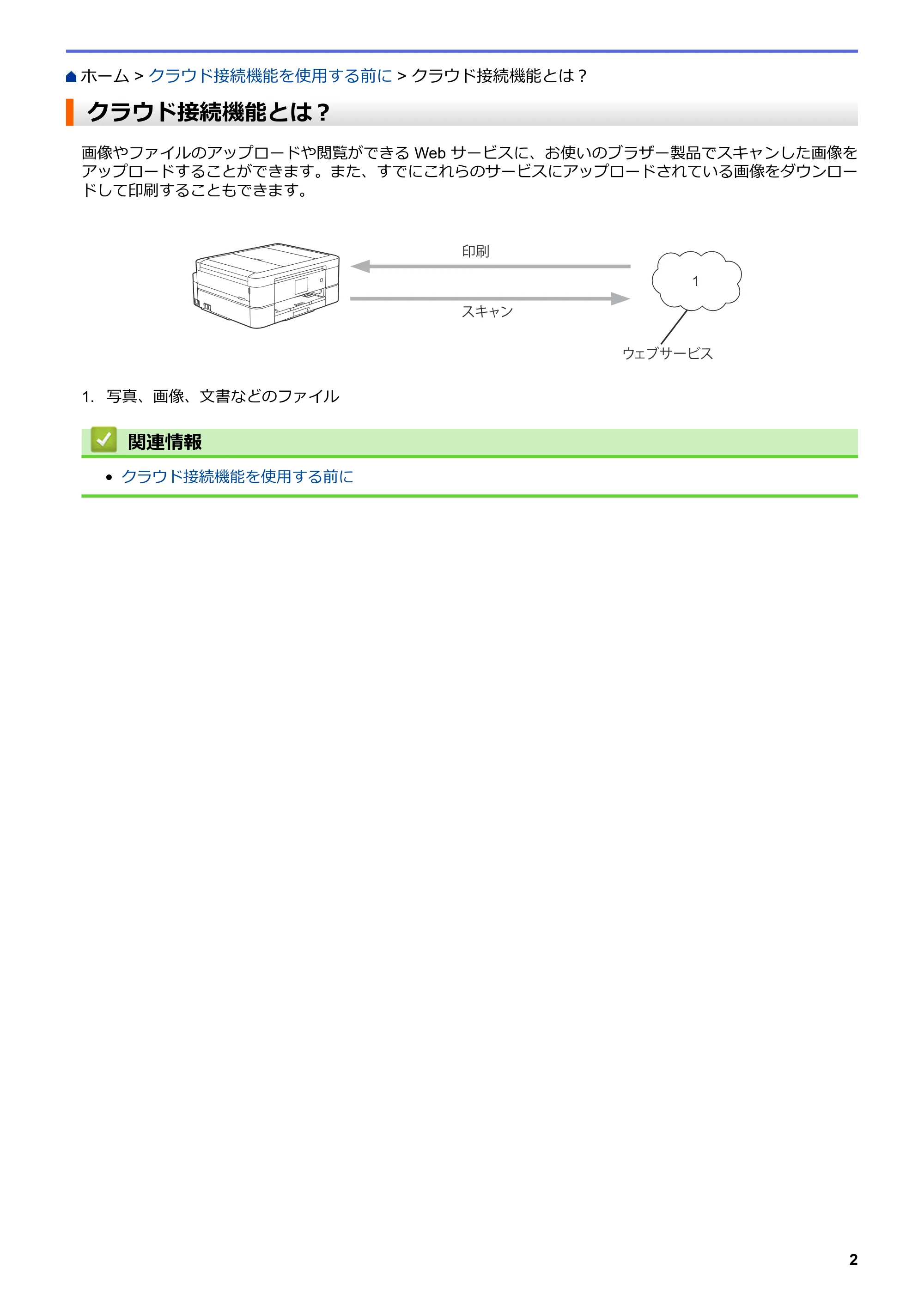 ブラザー DCP-J567N / DCP-J767N / DCP-J968N-B/W クラウド接続ガイド — クラウド接続機能とは？ — 原本ページ — 6ページ