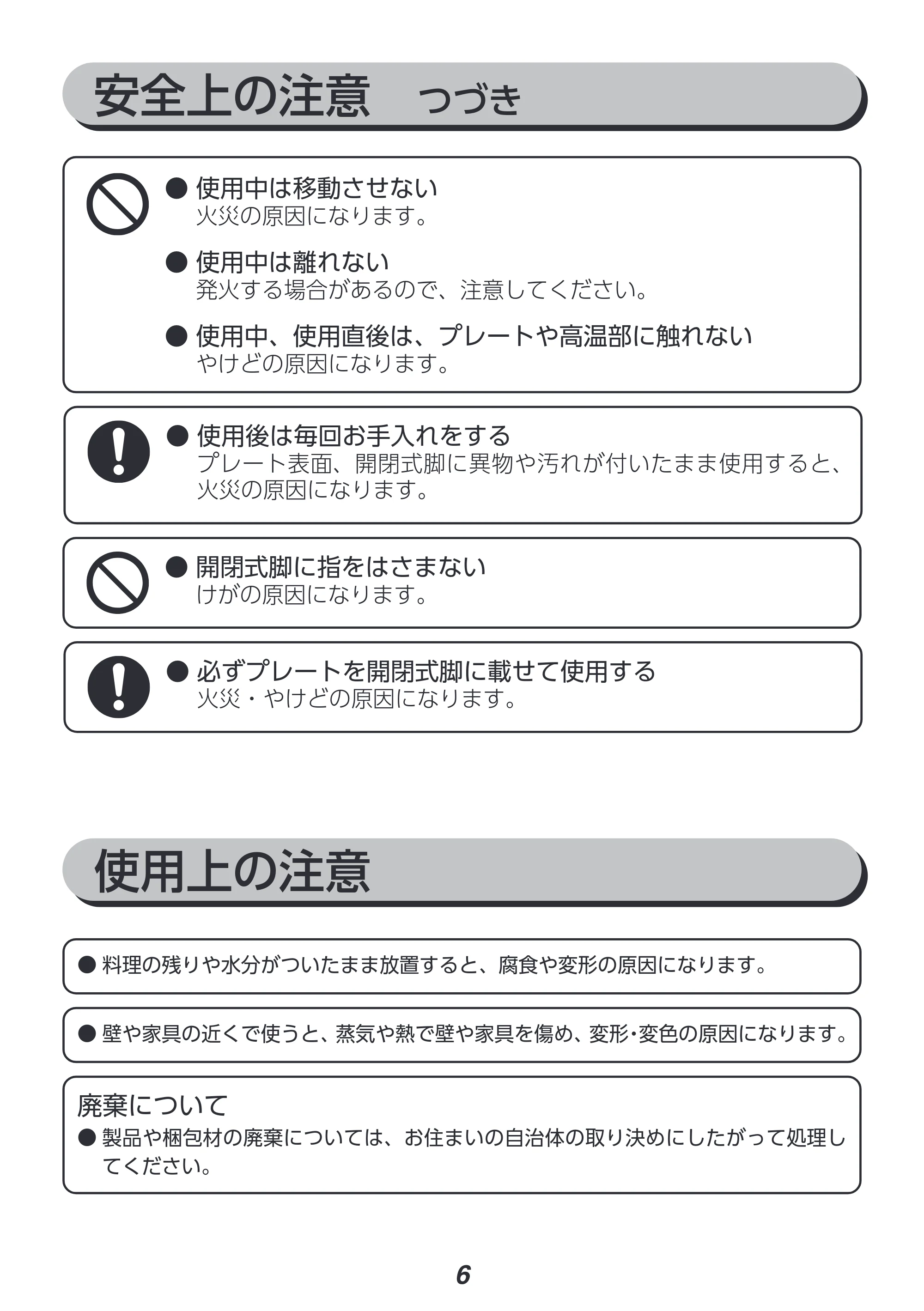 アイリスオーヤマ IHU-A10 取扱説明書 — 原本ページ — 6ページ