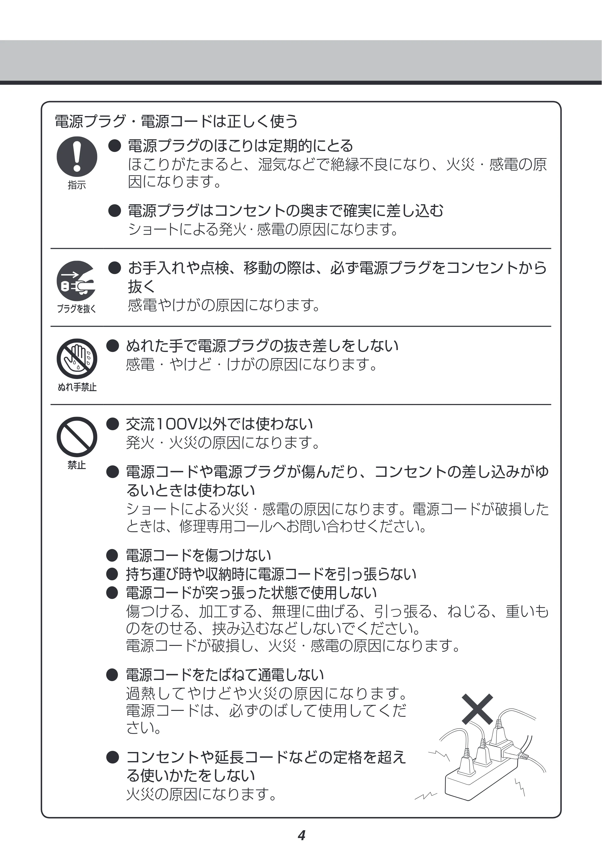 アイリスオーヤマ IK-C300 取扱説明書 — 原本ページ — 4ページ