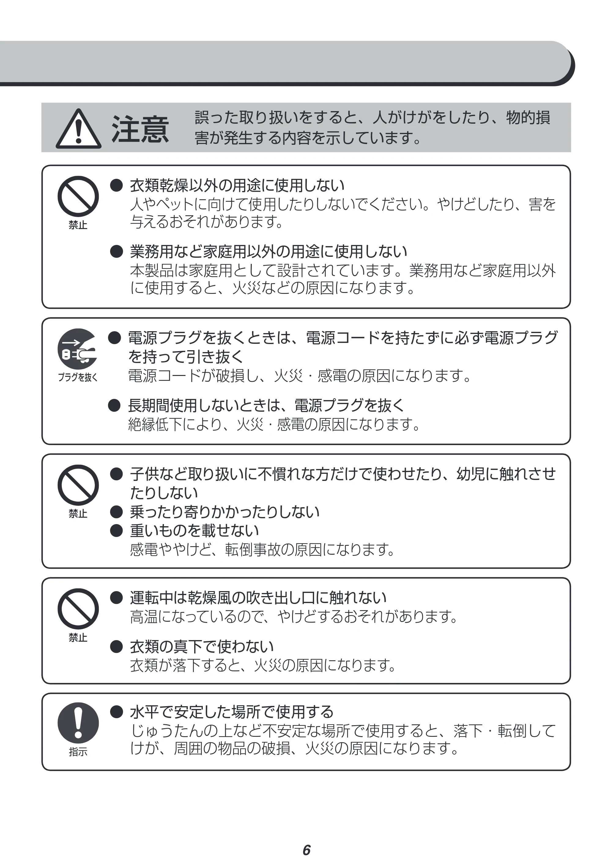 アイリスオーヤマ IK-C300 取扱説明書 — 原本ページ — 6ページ