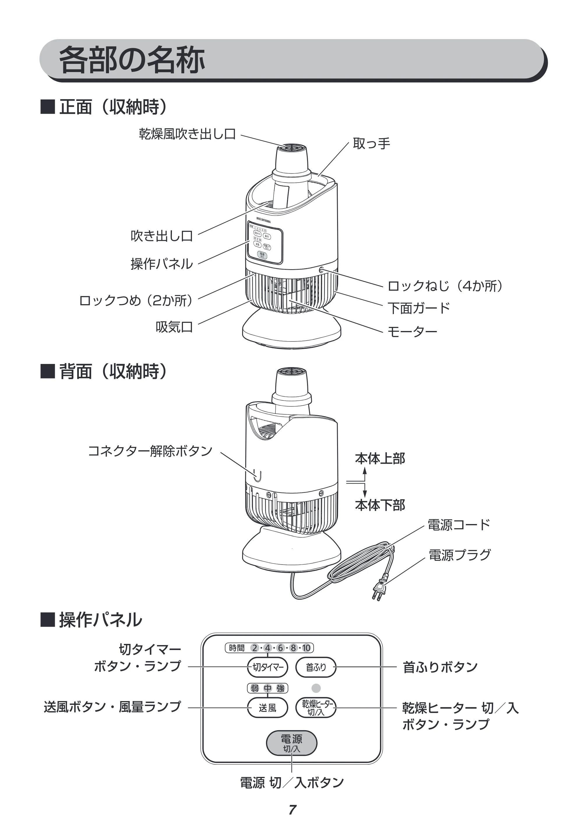 アイリスオーヤマ IK-C300 取扱説明書 — 原本ページ — 7ページ