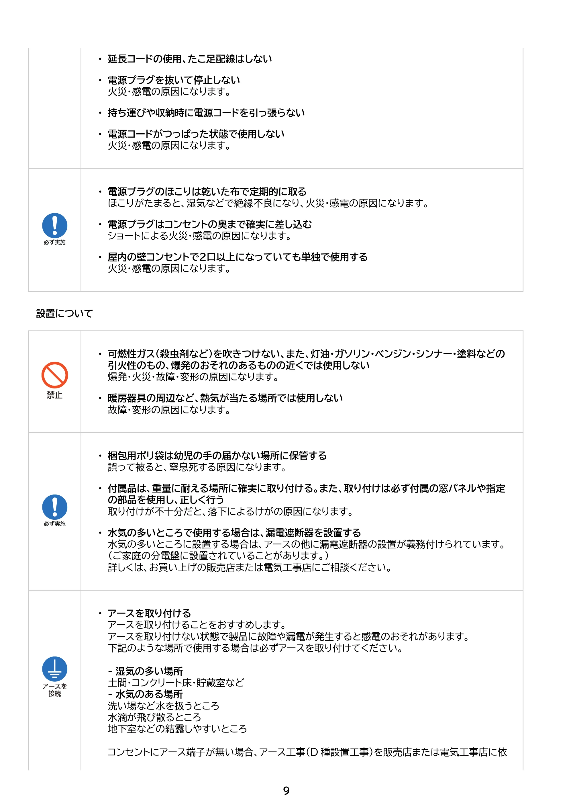 アイリスオーヤマ IPA-3526U 取扱説明書 — 原本ページ — 9ページ