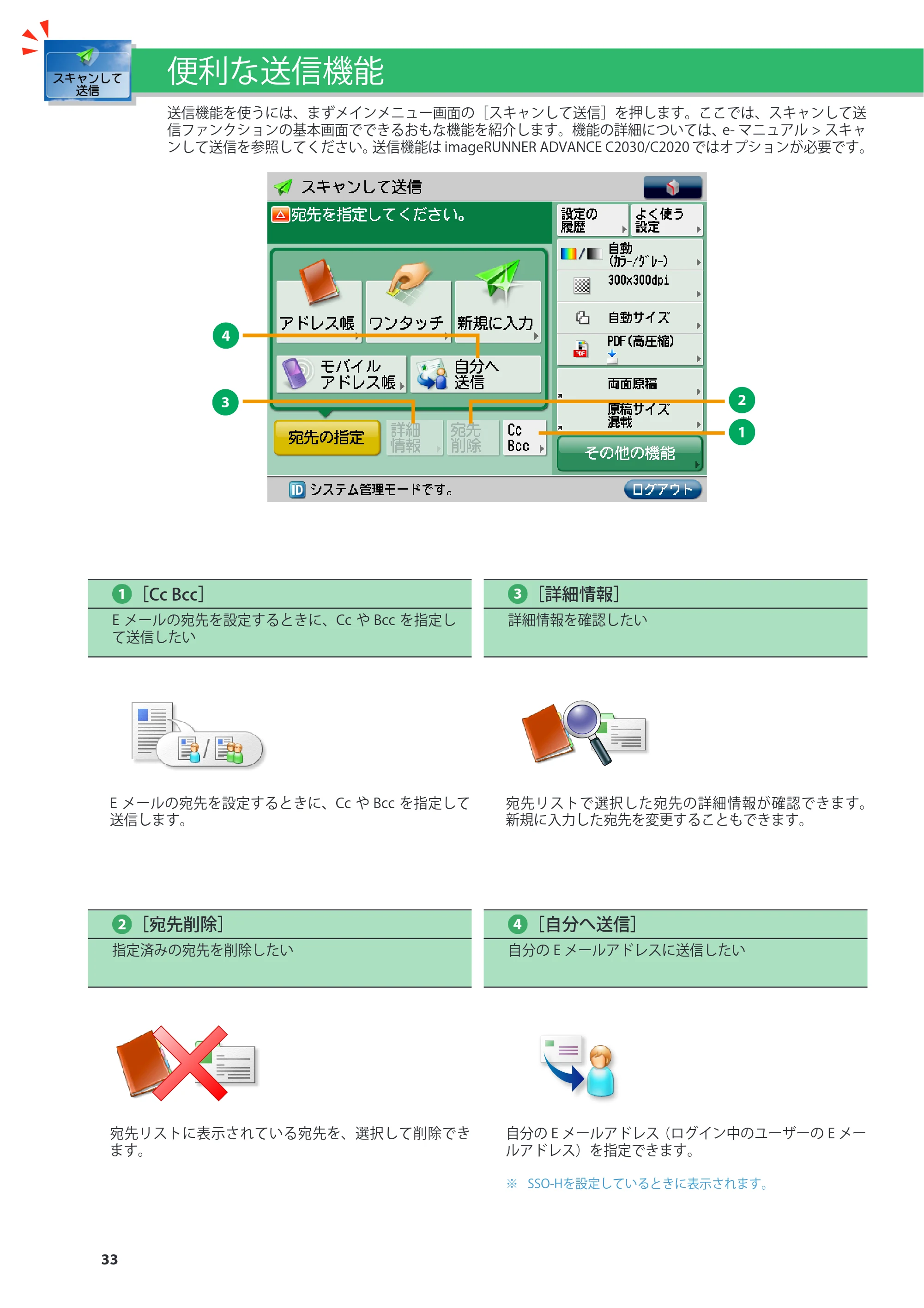 キヤノン imageRUNNER-ADVANCE C2030F/C2030F-R/C2030/C2020F/C2020 基本操作ガイド 2011年7月27日更新（PDF：40.4MB） — 原本ページ — 34ページ
