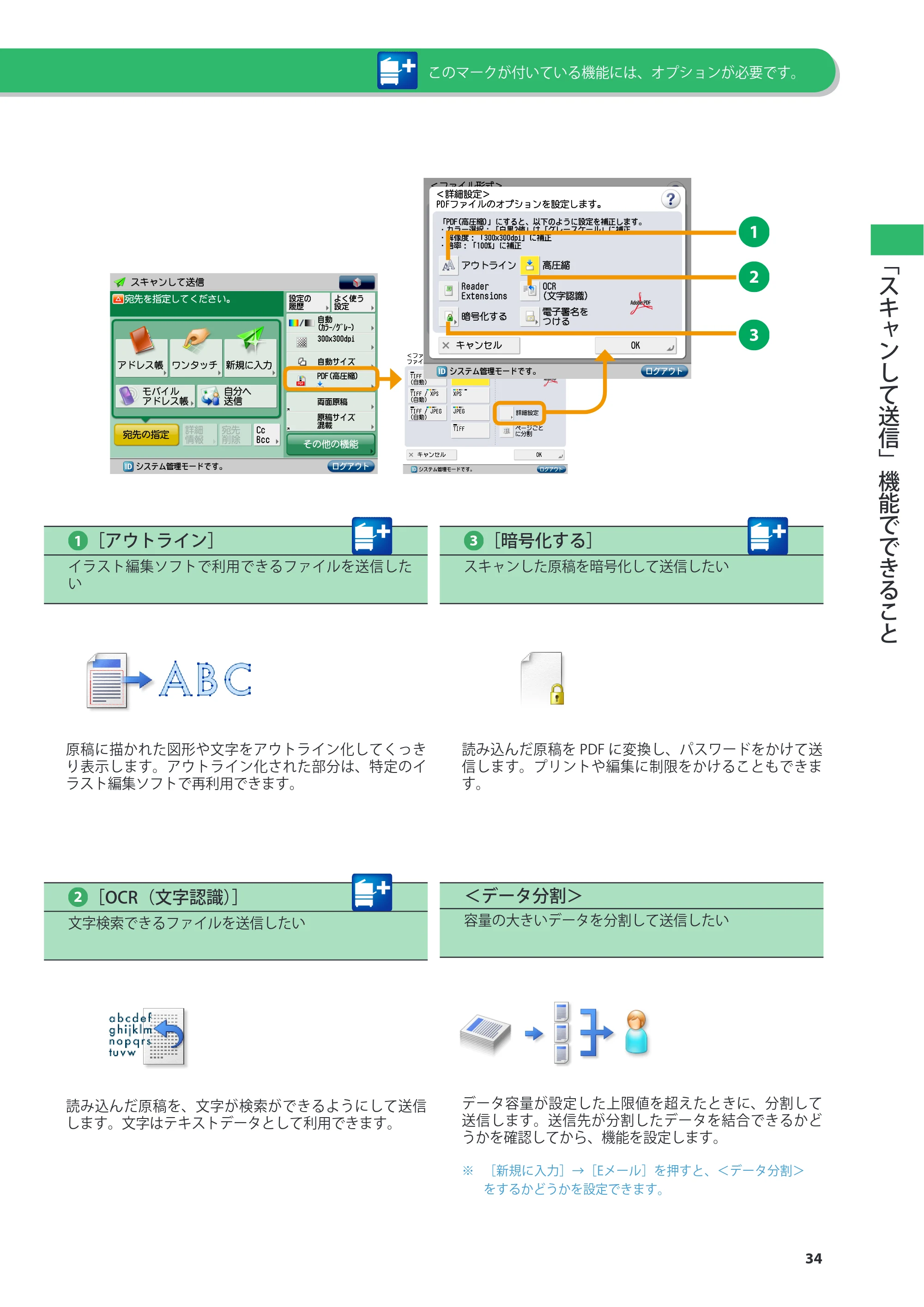 キヤノン imageRUNNER-ADVANCE C2030F/C2030F-R/C2030/C2020F/C2020 基本操作ガイド 2011年7月27日更新（PDF：40.4MB） — 原本ページ — 35ページ