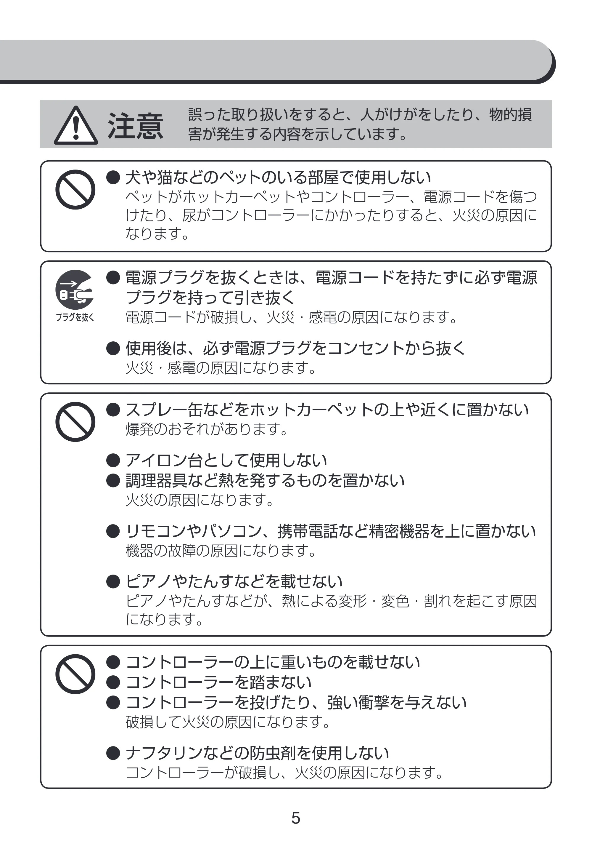 アイリスオーヤマ IHC-D20 取扱説明書 — 原本ページ — 5ページ