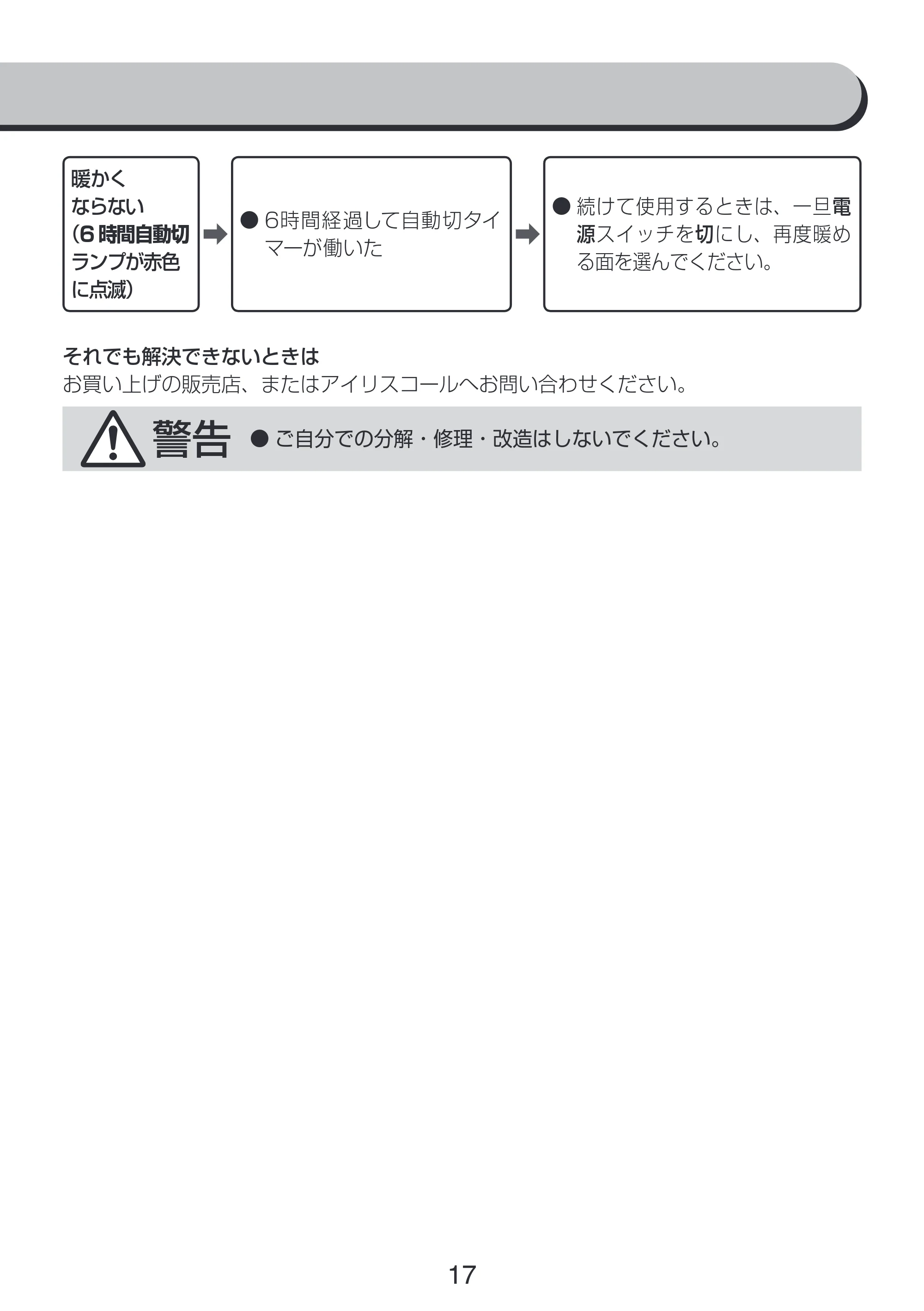 アイリスオーヤマ IHC-D20 取扱説明書 — 原本ページ — 17ページ