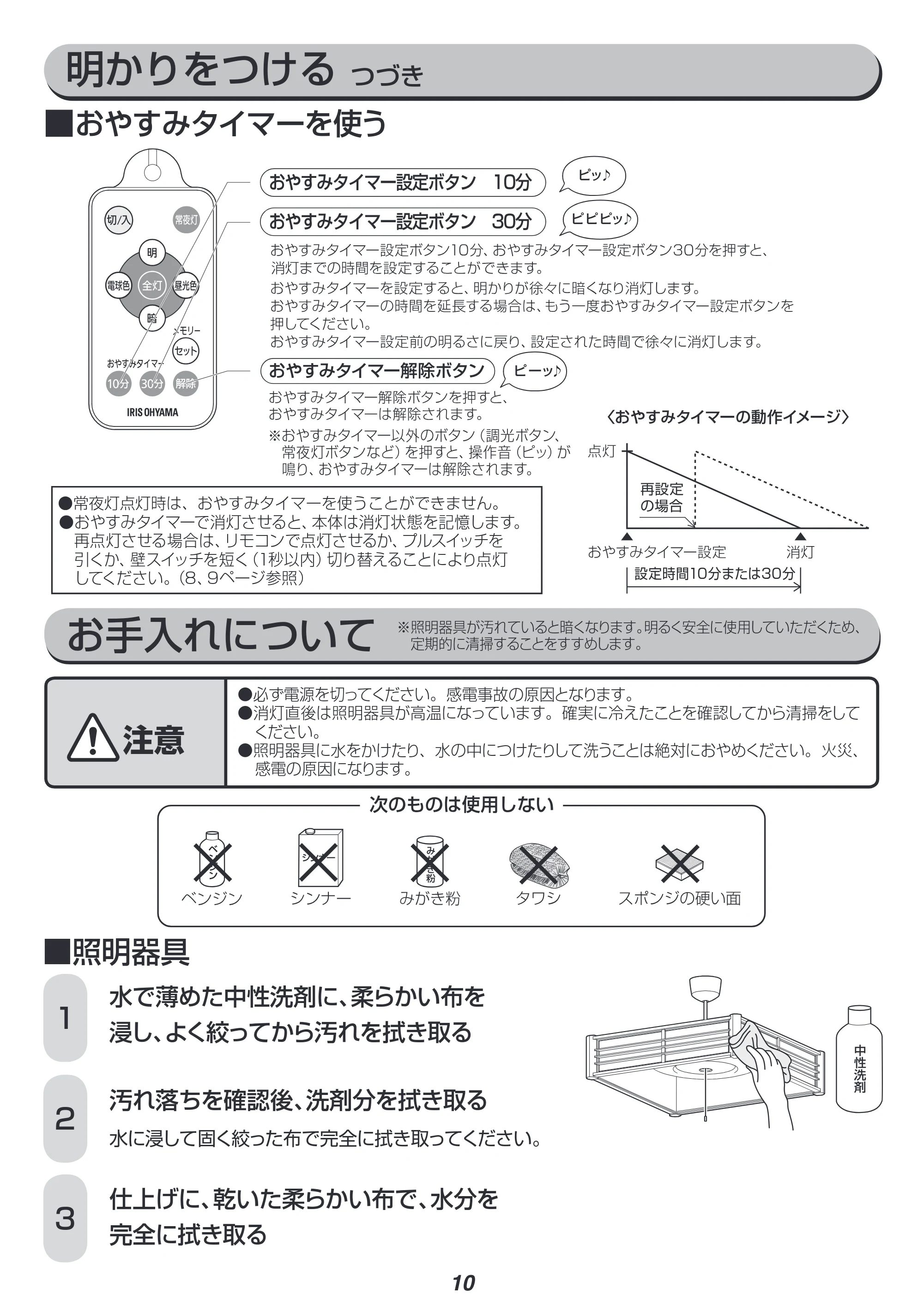 アイリスオーヤマ PLM6DL-KG 取扱説明書 — 原本ページ — 10ページ