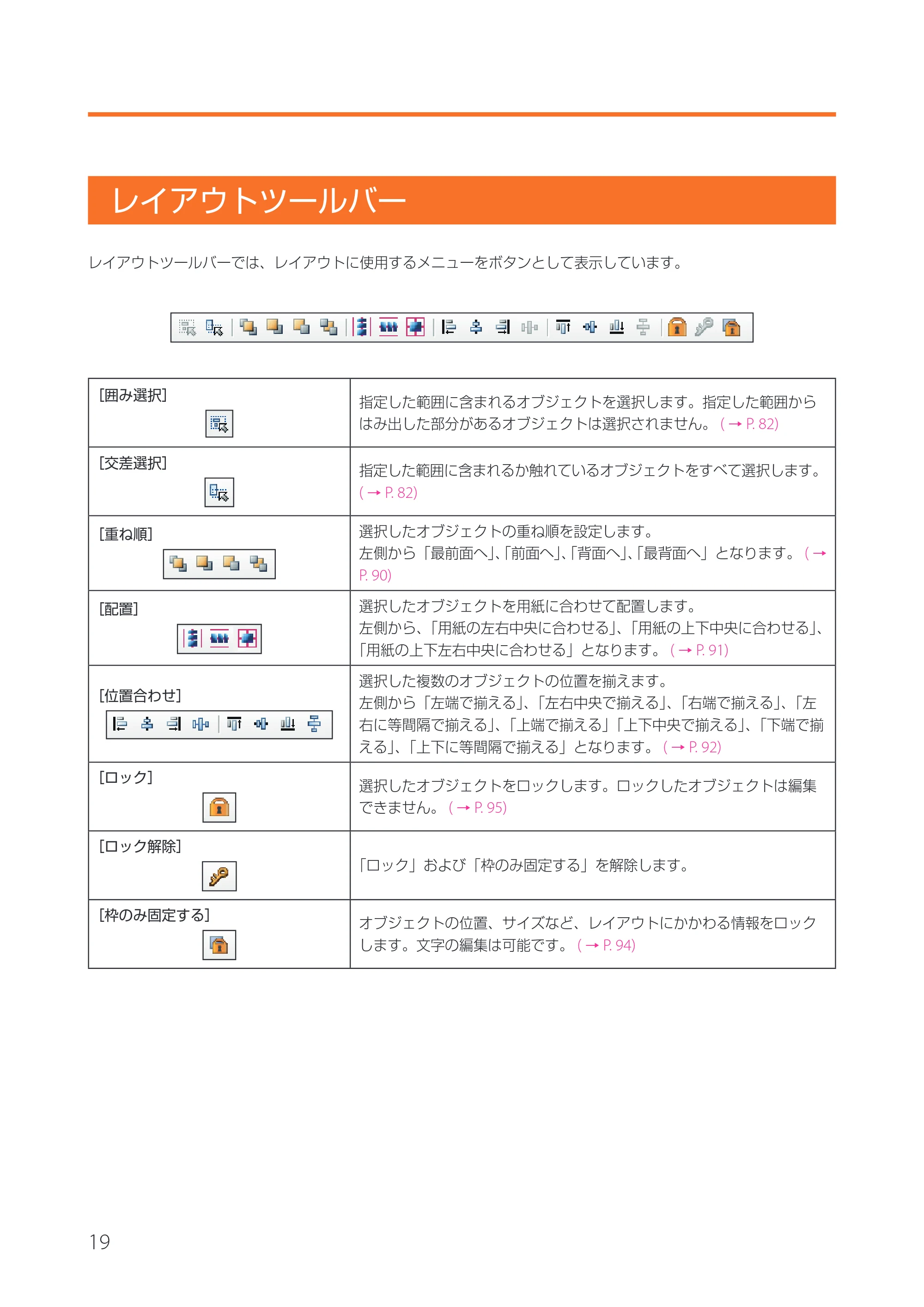 キヤノン IX-R7000 イメージクリエイトSE 券面追記専用版V2 ユーザーズガイド 2026年5月21日更新（PDF：3.18MB） — レイアウトツールバー — 原本ページ — 22ページ