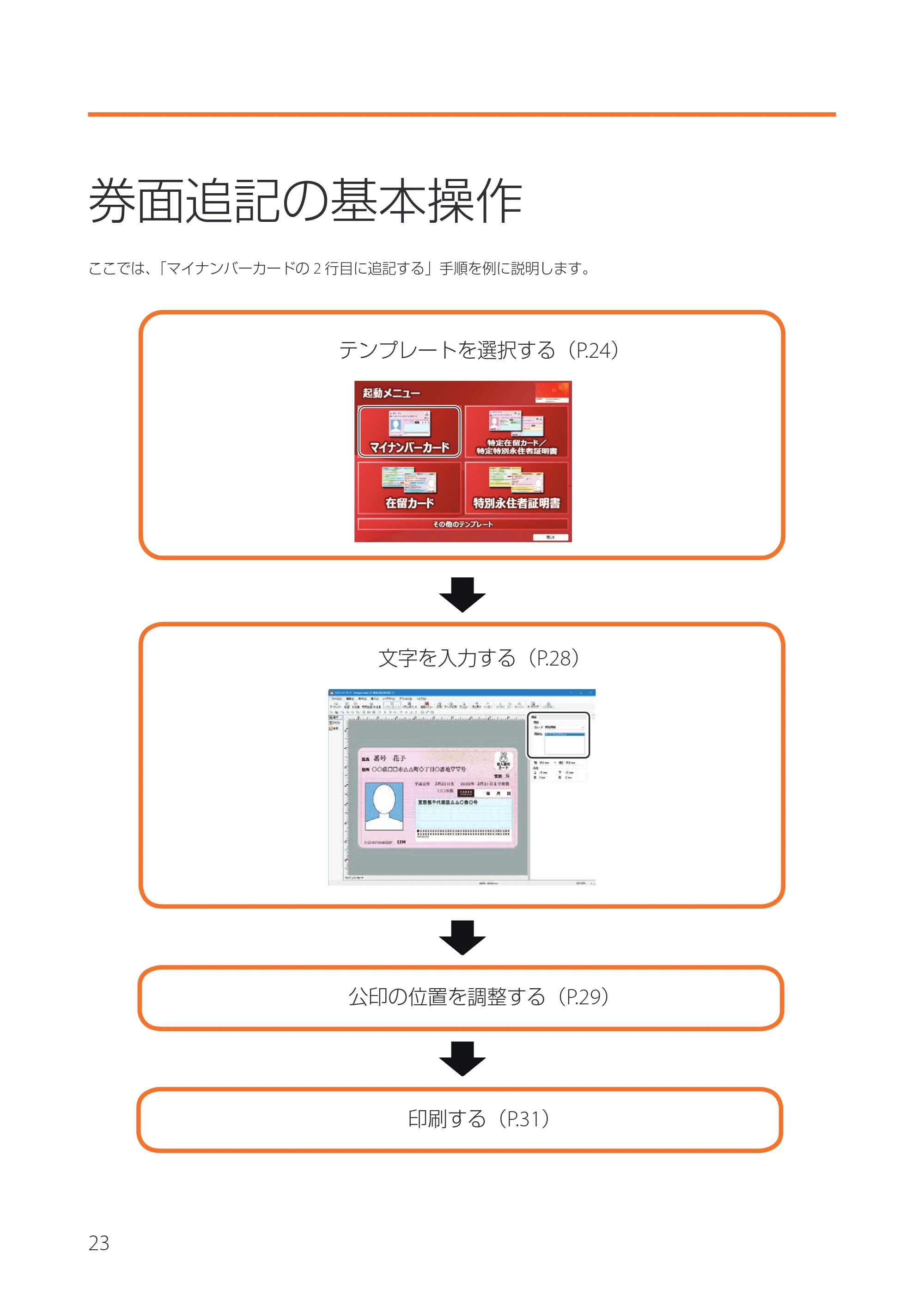 キヤノン IX-R7000 イメージクリエイトSE 券面追記専用版V2 ユーザーズガイド 2026年5月21日更新（PDF：3.18MB） — 券面追記の基本操作 — 原本ページ — 26ページ