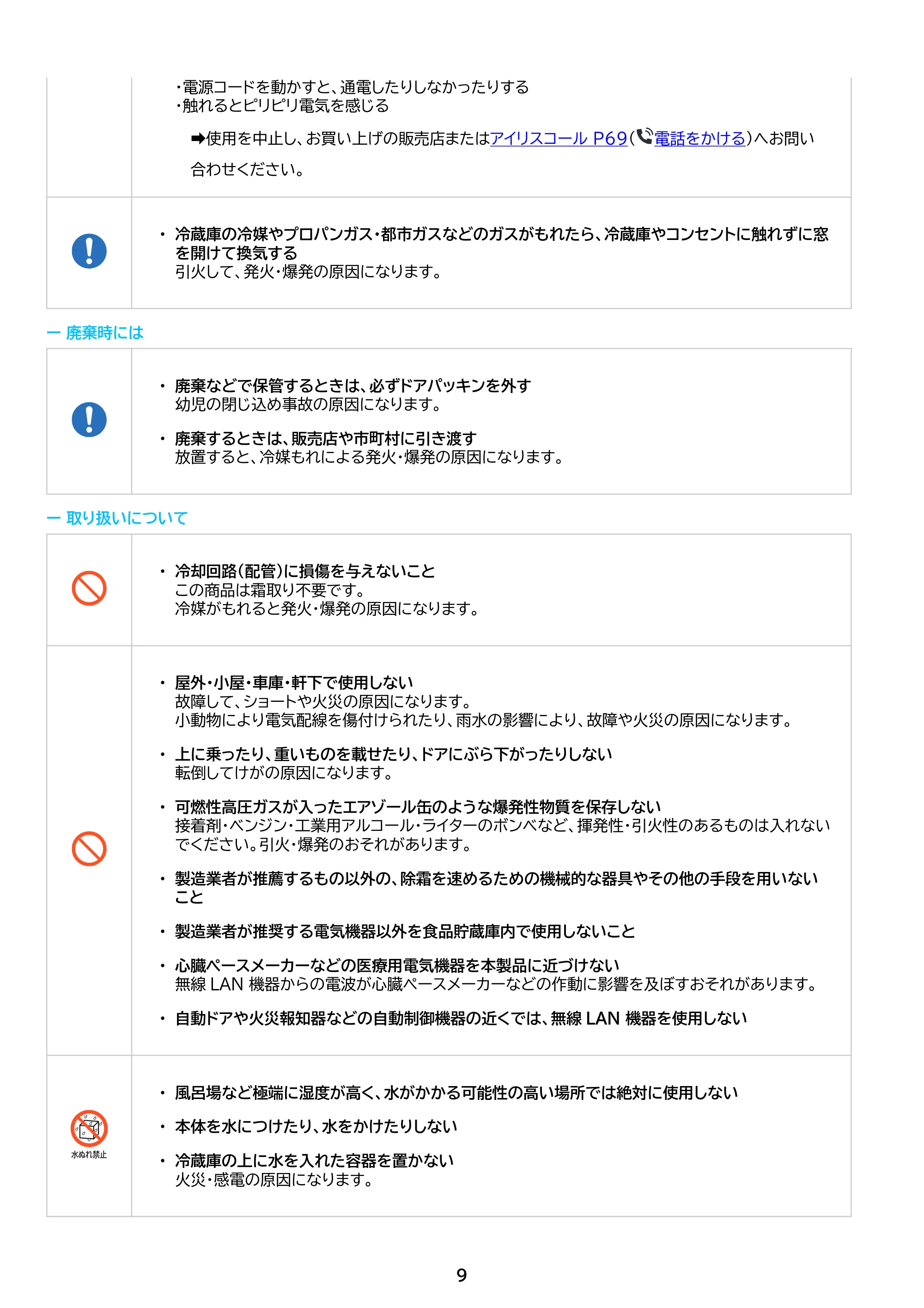 アイリスオーヤマ IRSN-IC30B-WP 取扱説明書 — 原本ページ — 9ページ