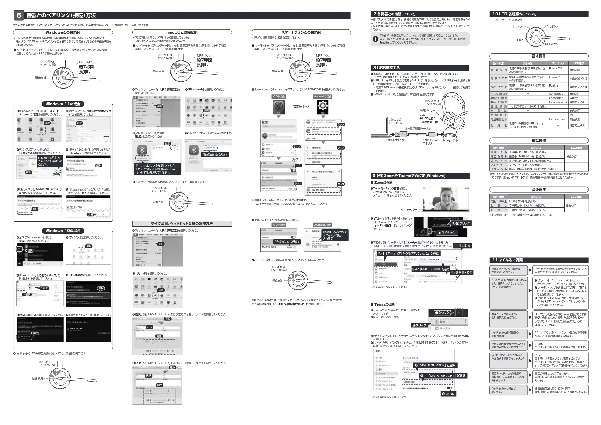 サンワサプライ MM-BTSH70BK 取扱説明書 — 原本ページ — 2ページ