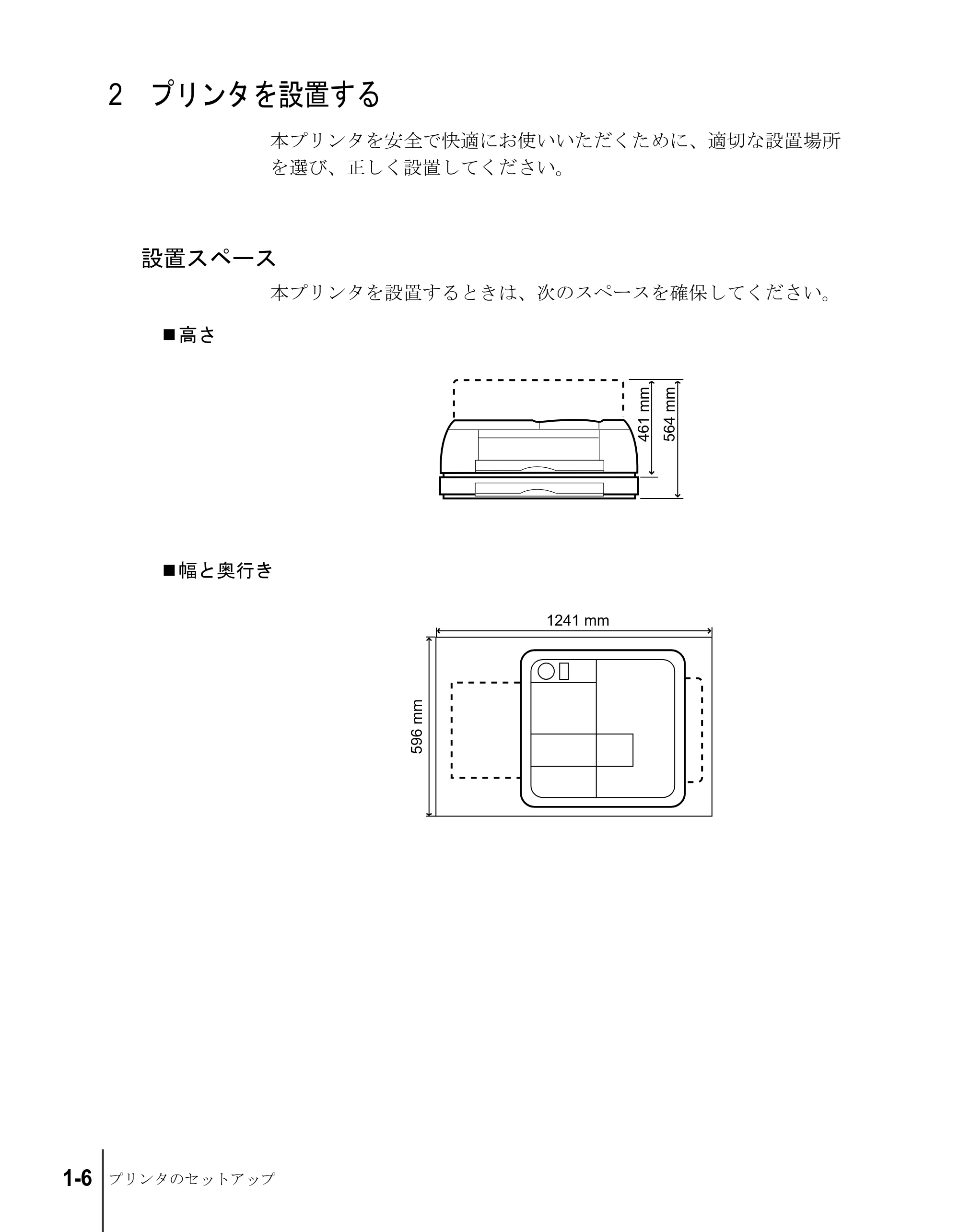 キヤノン W2200S セットアップガイド （PDF形式／7.64Mバイト） — 2 プリンタを設置する — 原本ページ — 18ページ