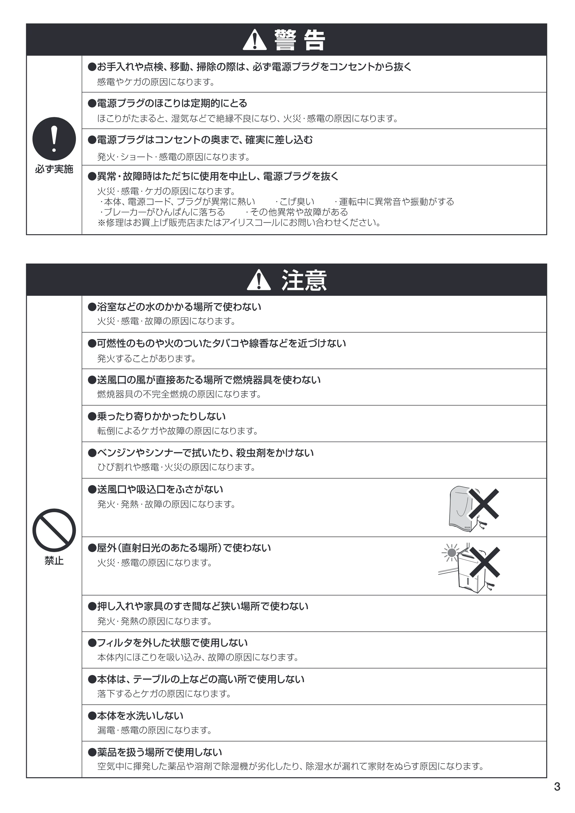 アイリスオーヤマ EJC-65N 取扱説明書 — 原本ページ — 3ページ