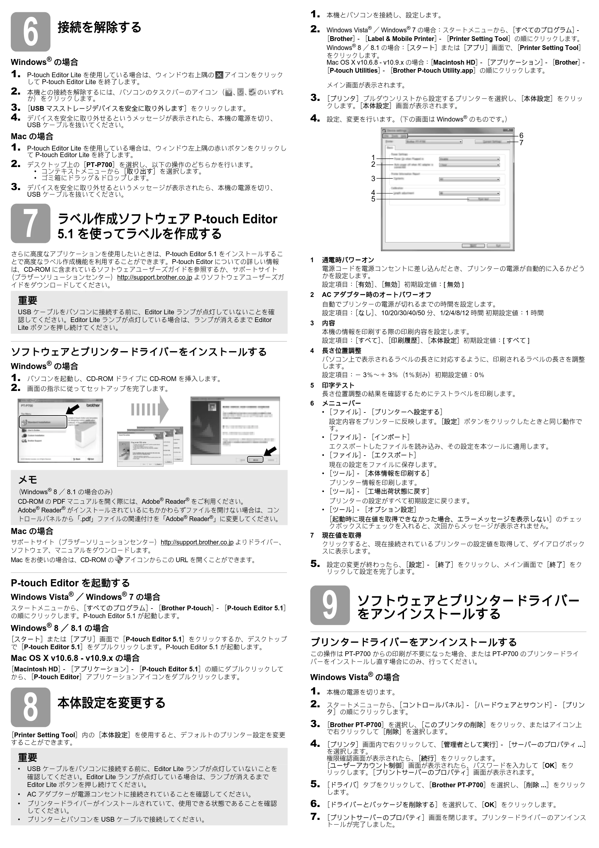 ブラザー PT-P700 ユーザーズガイド — 原本ページ — 3ページ