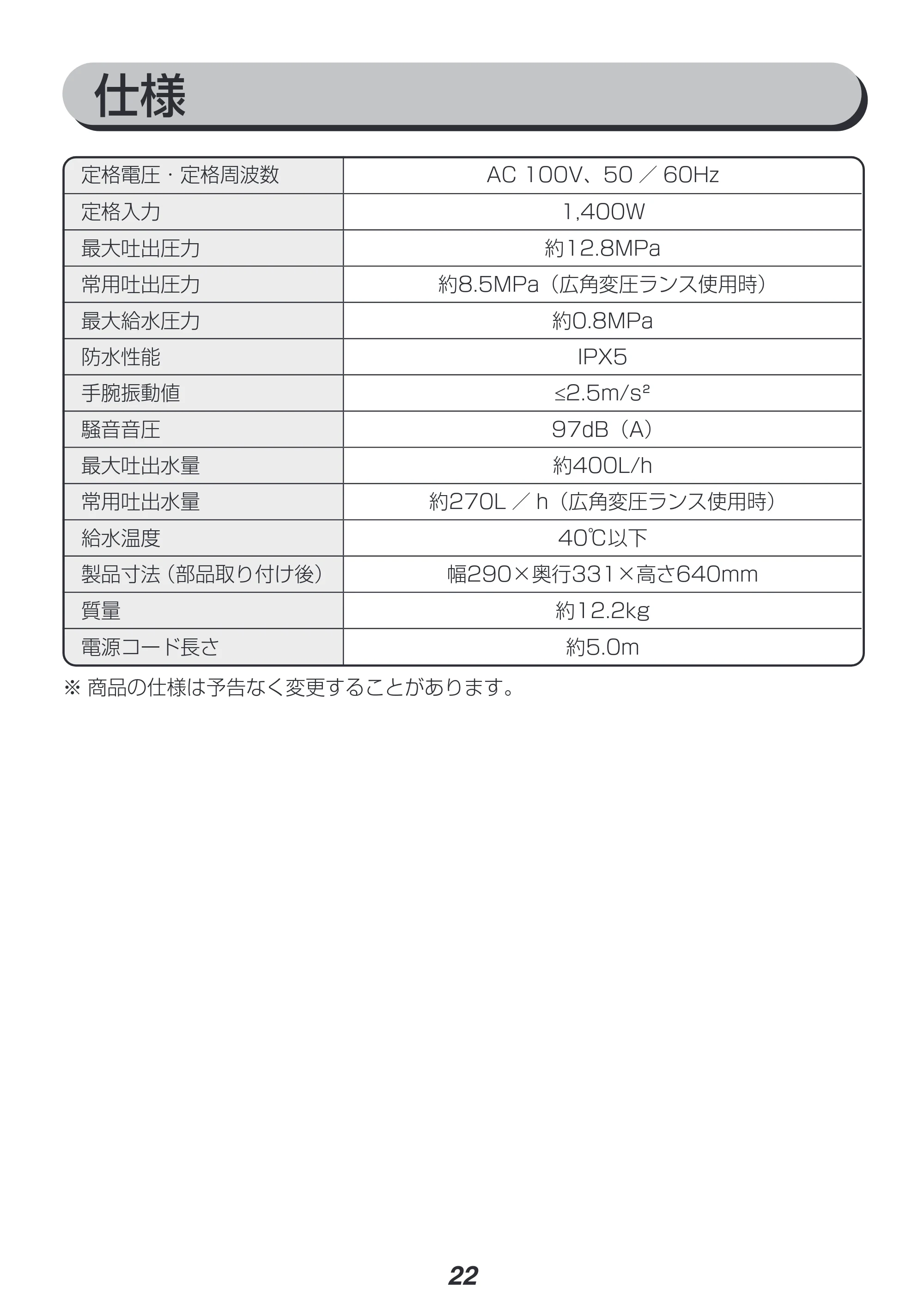 アイリスオーヤマ FBN-702 取扱説明書 — 原本ページ — 22ページ