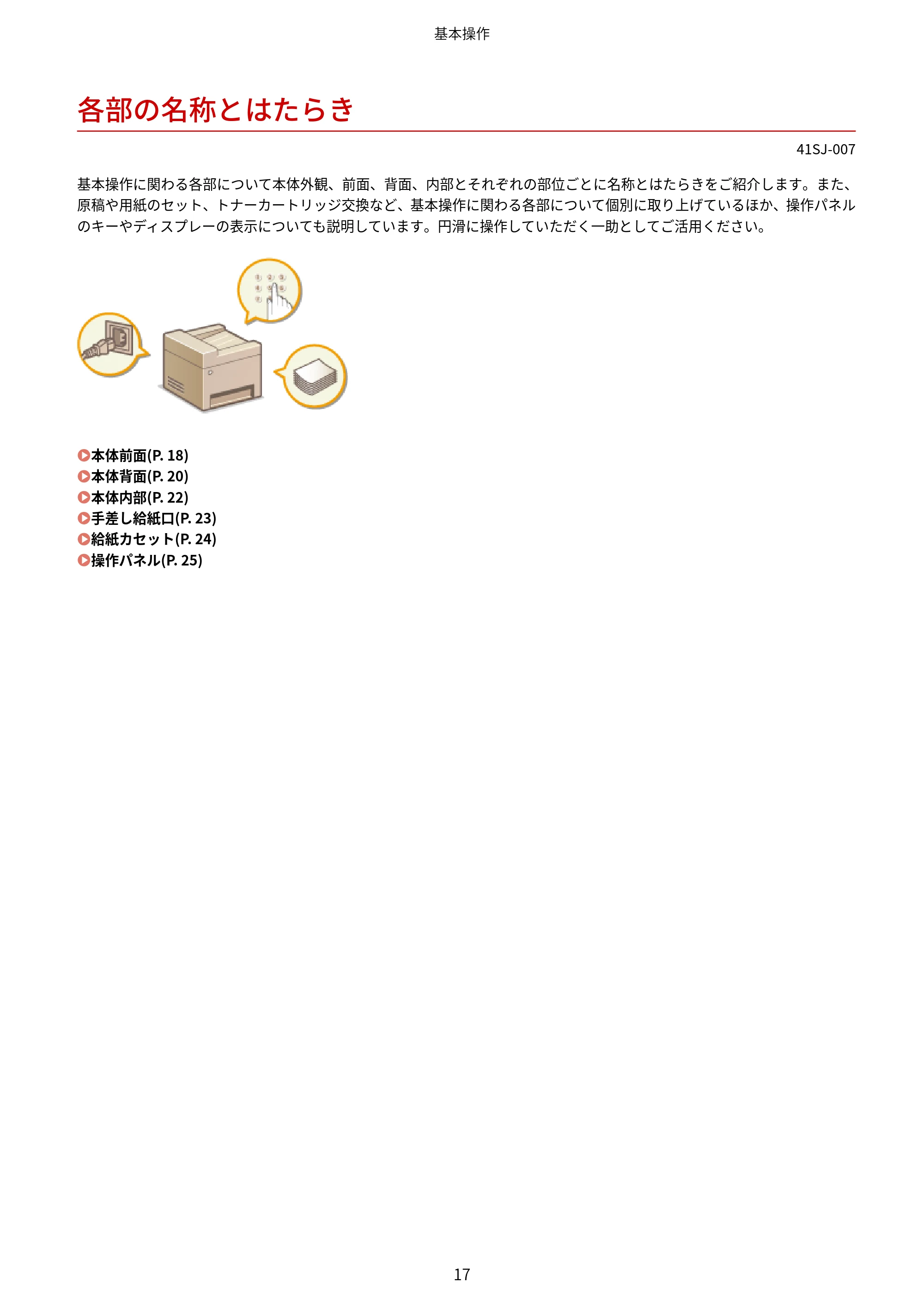 キヤノン MF249dw/MF245dw/MF236n ユーザーズガイド 2021年9月9日掲載(PDF:7.68MB) — 各部の名称とはたらき — 原本ページ — 25ページ