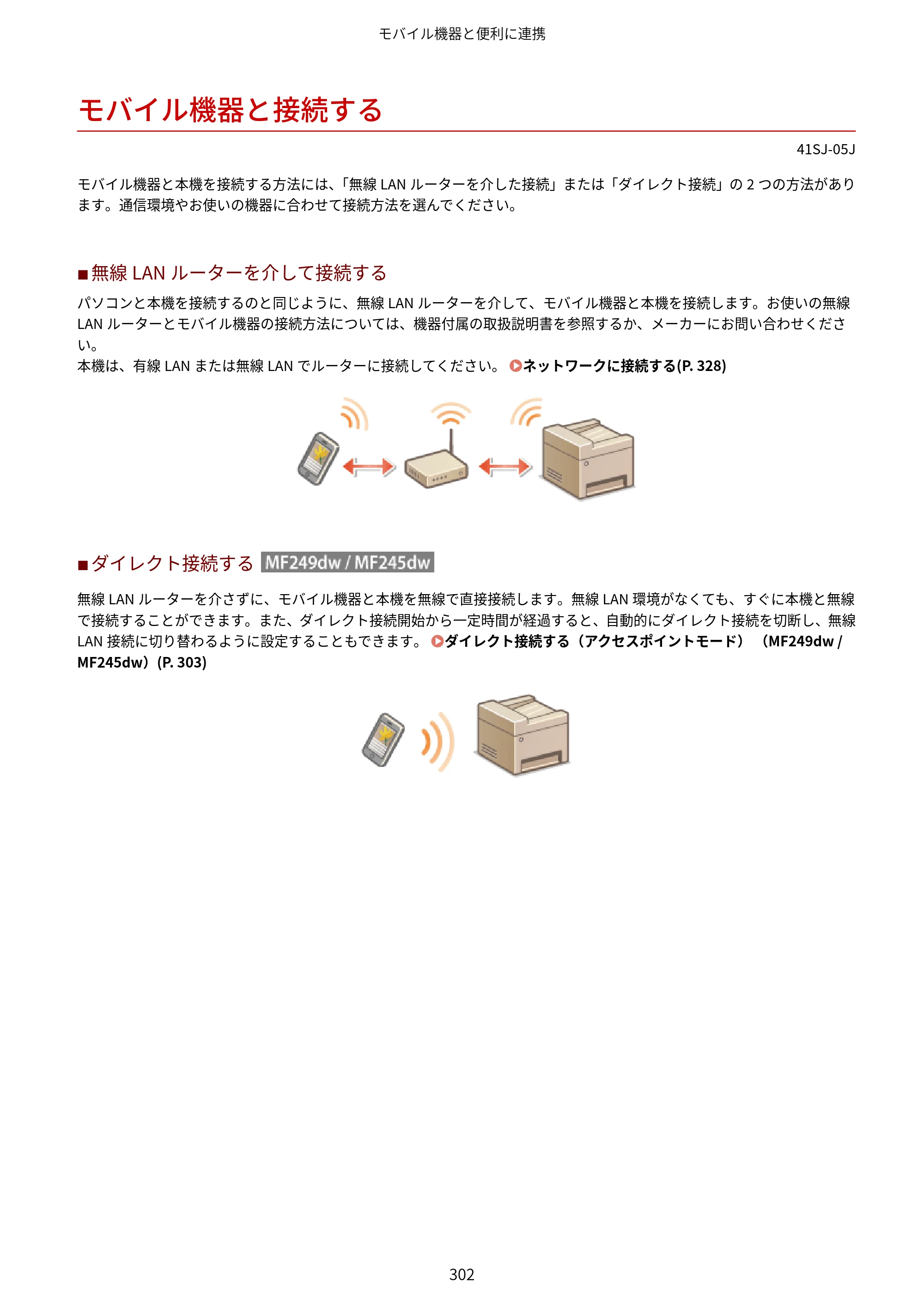 キヤノン MF249dw/MF245dw/MF236n ユーザーズガイド 2021年9月9日掲載（PDF：7.68MB） — モバイル機器と接続する — 原本ページ — 310ページ