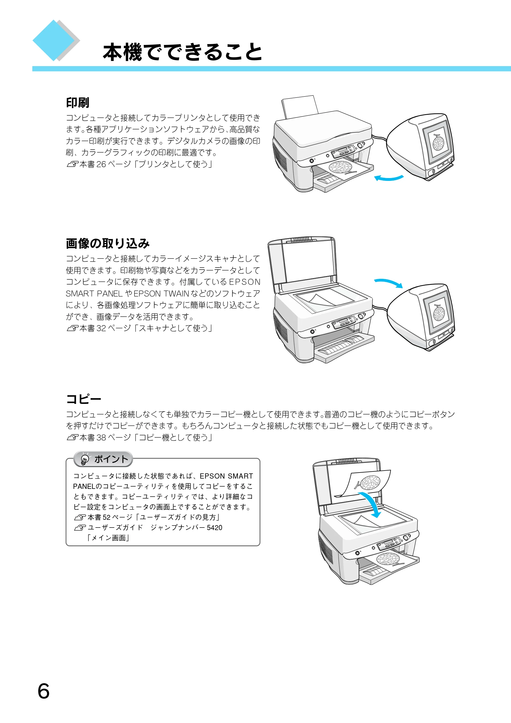 エプソン CC-550L スタートアップガイド — 本機でできること — 図版 8-1 — 8ページ