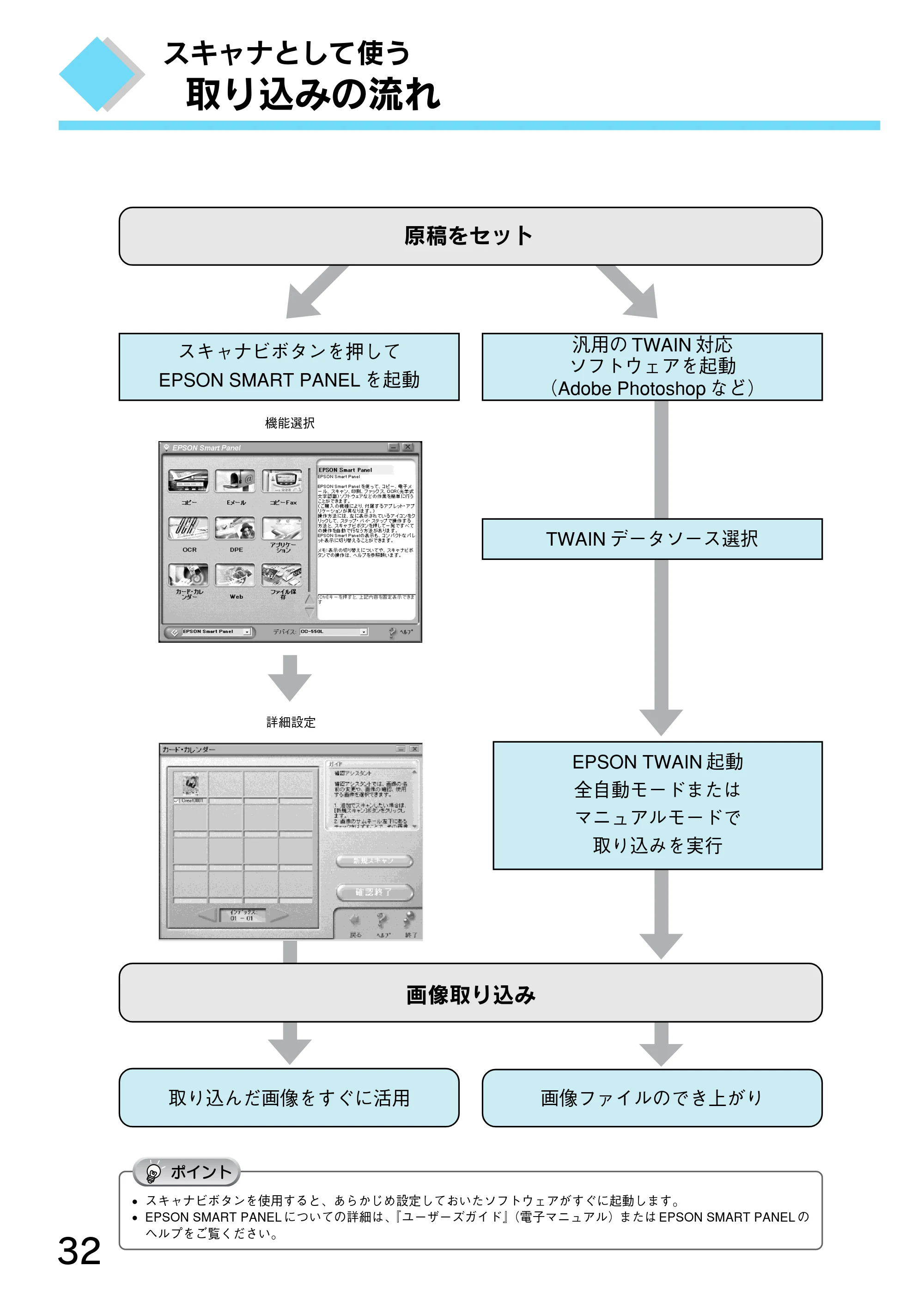 エプソン CC-550L スタートアップガイド — スキャナとして使う — 原本ページ — 34ページ