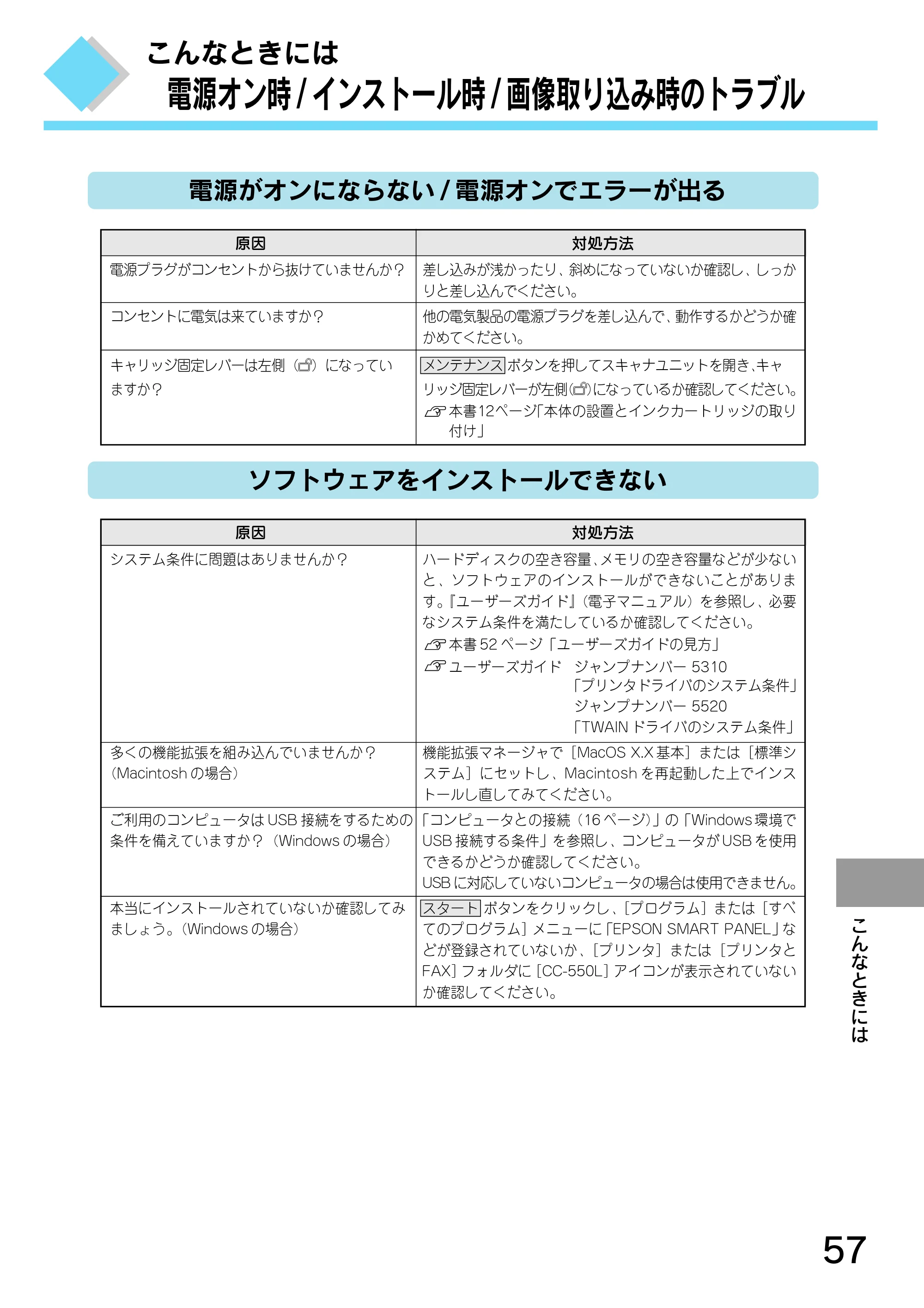 エプソン CC-550L スタートアップガイド — こんなときには — 原本ページ — 59ページ