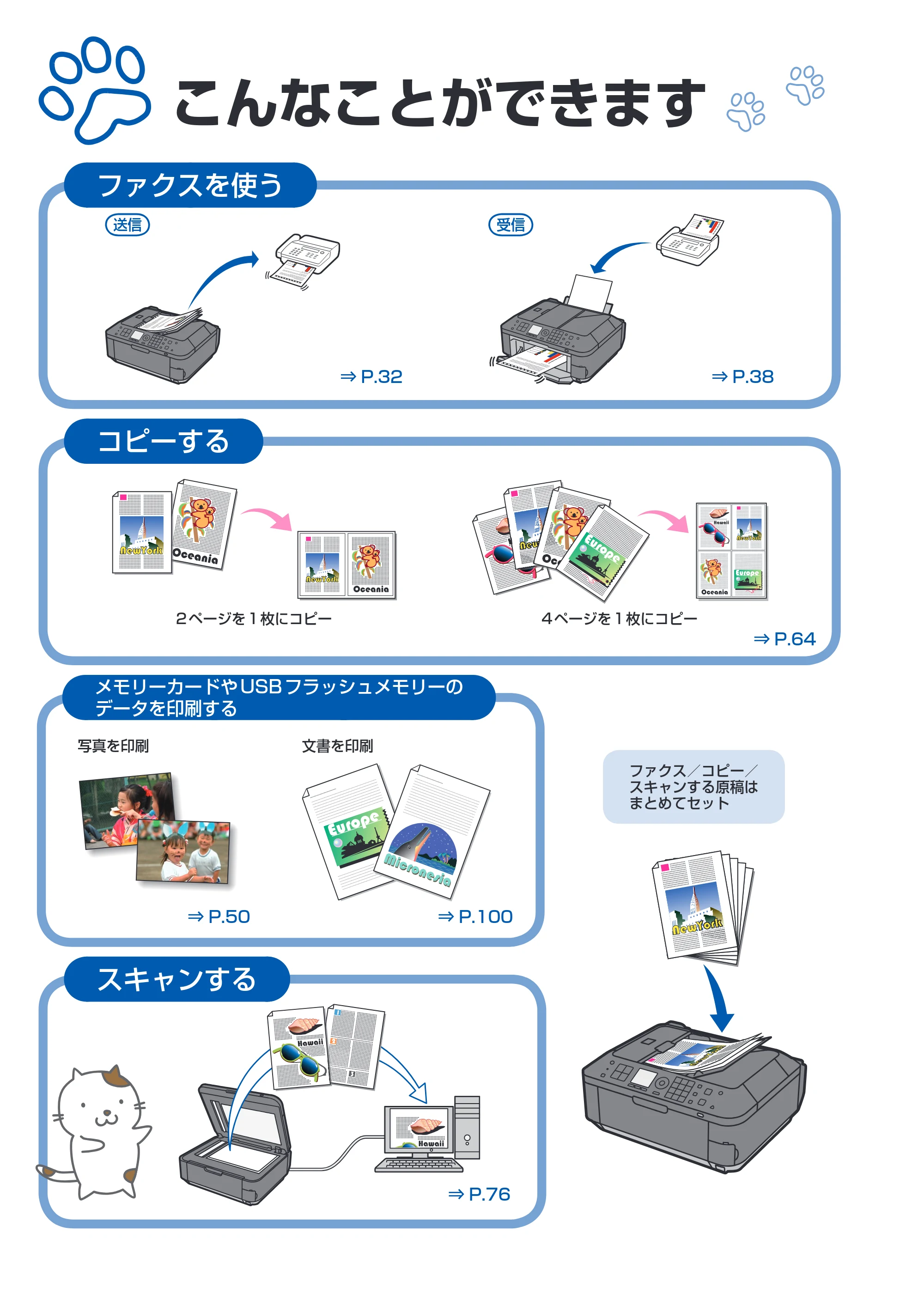 キヤノン PIXUS MX420 らくらく操作ガイド （PDF形式／23.93Mバイト） — 原本ページ — 2ページ