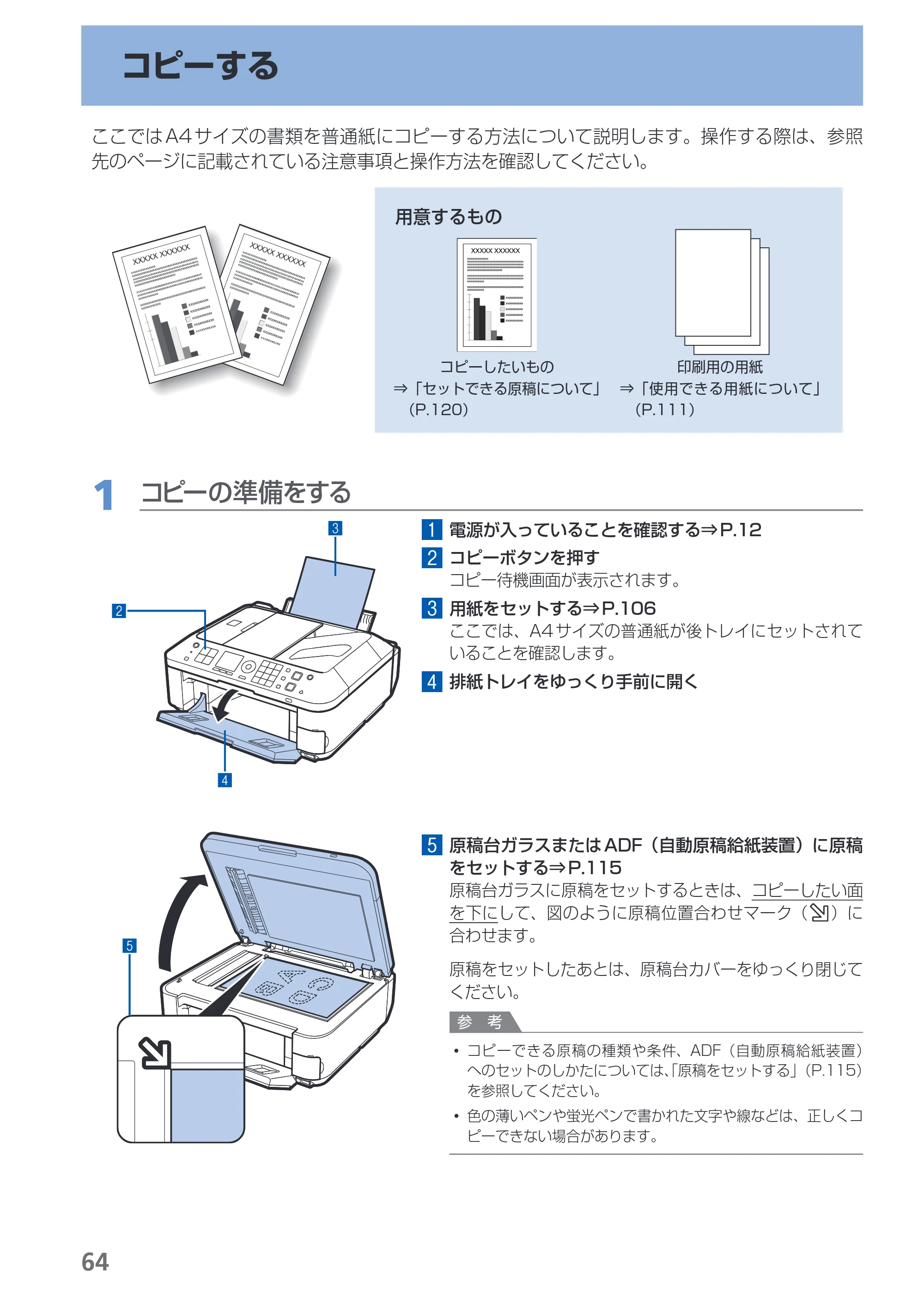 キヤノン PIXUS MX420 らくらく操作ガイド (PDF形式/23.93Mバイト) — コピーする — 原本ページ — 66ページ
