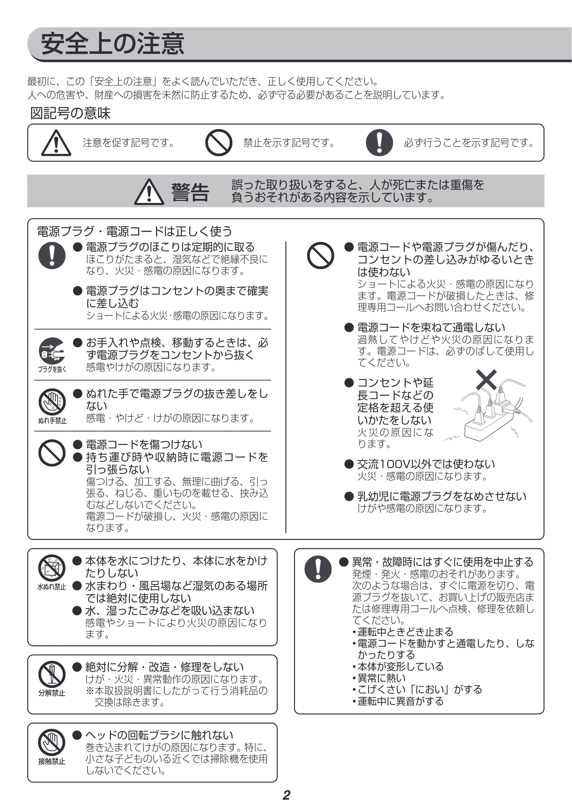 アイリスオーヤマ FCA-22H 取扱説明書 — 原本ページ — 2ページ