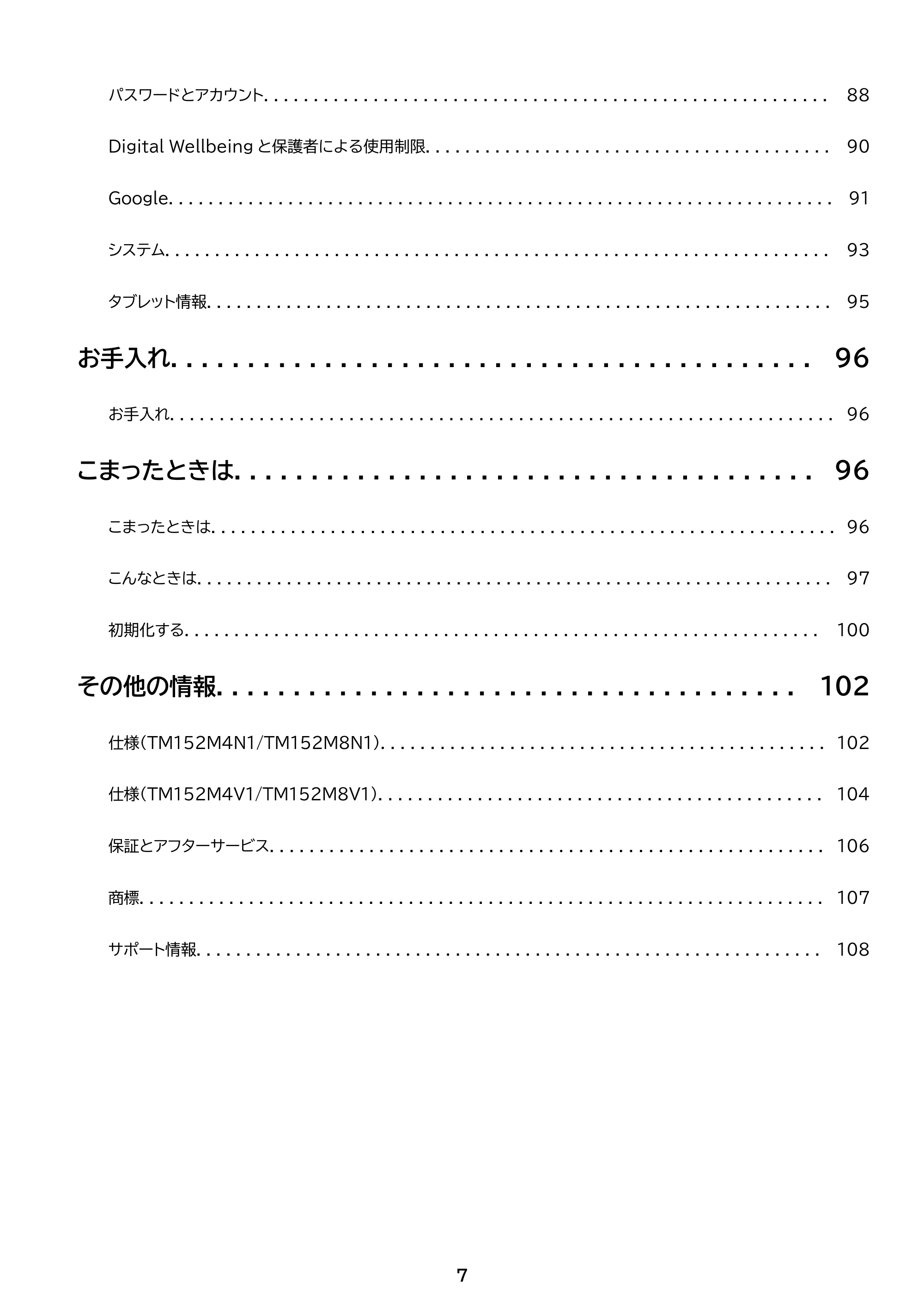 アイリスオーヤマ TM152M4N1-B 取扱説明書 — 原本ページ — 7ページ