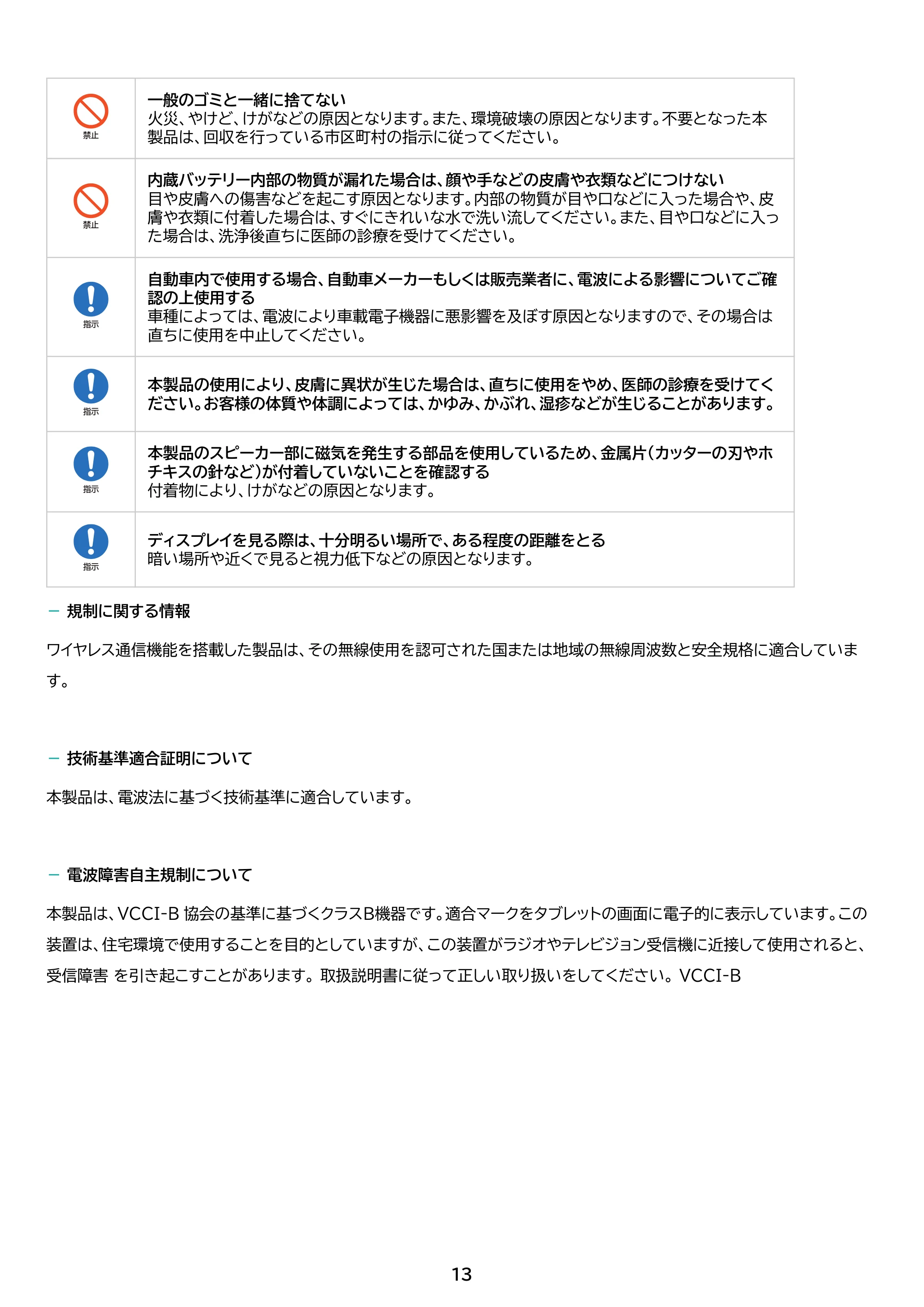 アイリスオーヤマ TM152M4N1-B 取扱説明書 — 原本ページ — 13ページ