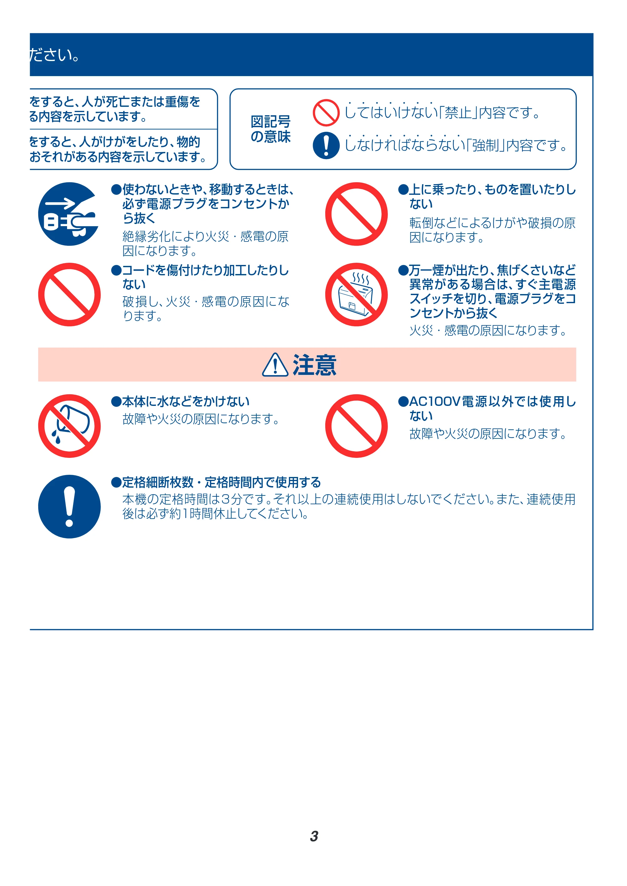 アイリスオーヤマ HS4SC 取扱説明書 — 原本ページ — 3ページ