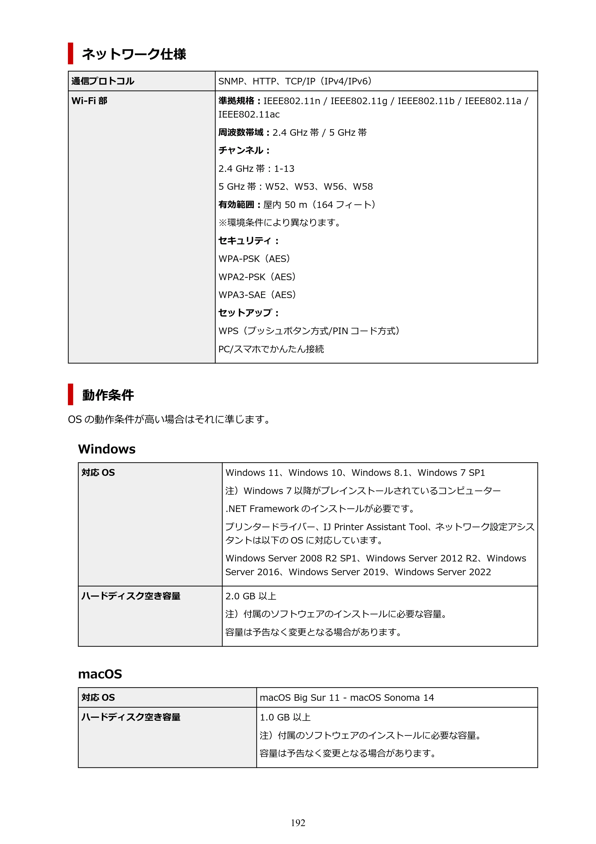 キヤノン TR163 TR163 （PDF） オンラインマニュアル 取扱説明書 2026年5月21日掲載（PDF：4.7MB） — 原本ページ — 192ページ