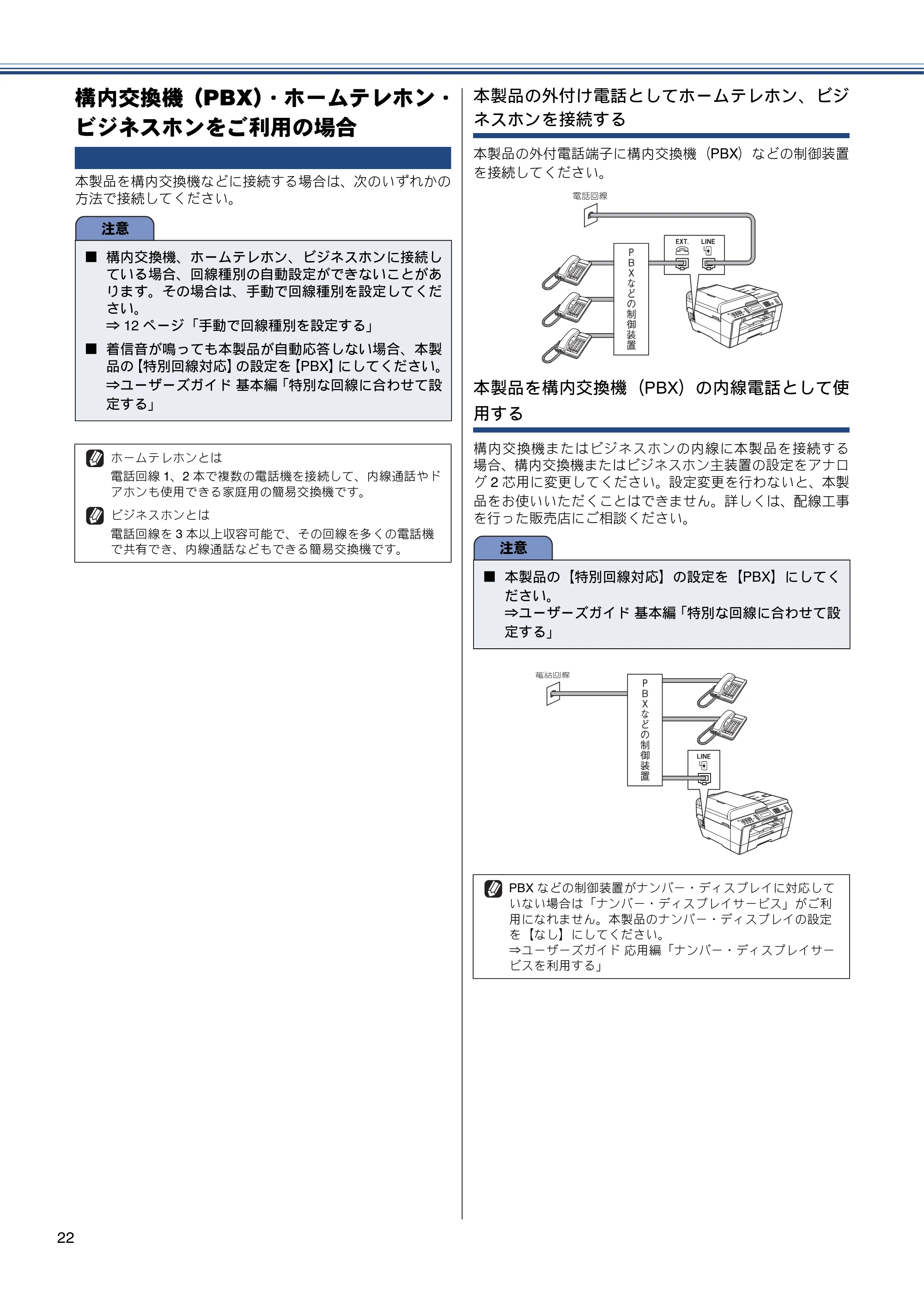 ブラザー MFC-J6910CDW かんたん設置ガイド — 構内交換機（PBX）・ホームテレホン・ビジネスホンをご利用の場合 — 原本ページ — 24ページ