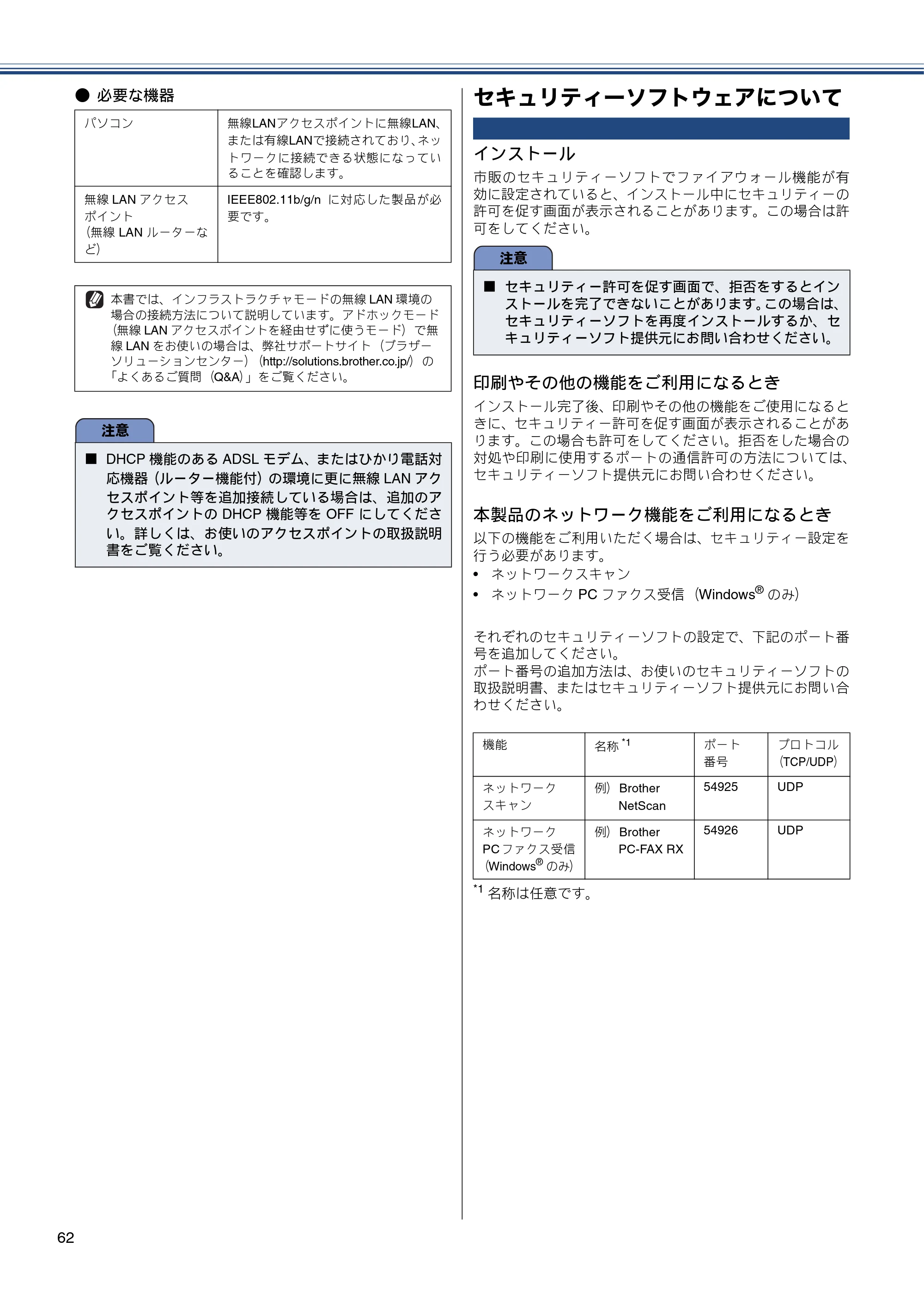 ブラザー MFC-J6910CDW かんたん設置ガイド — セキュリティーソフトウェアについて — 原本ページ — 64ページ