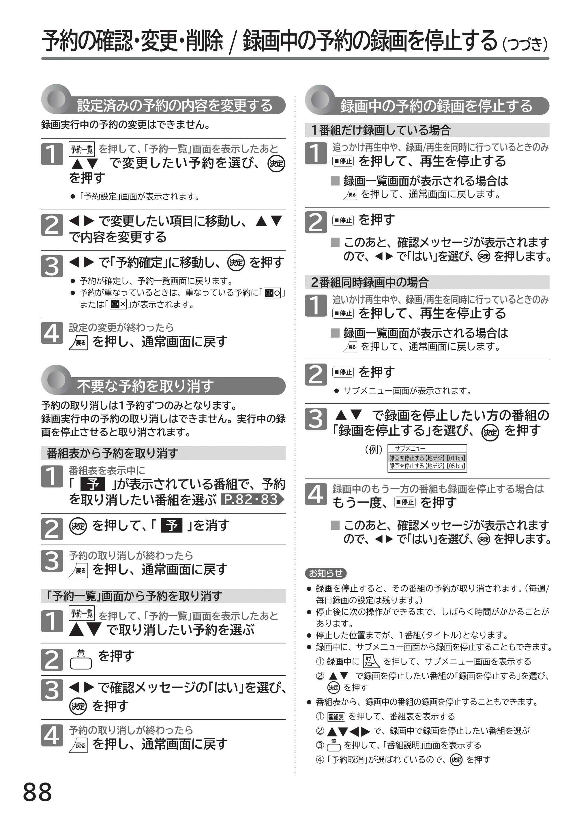 日立 L49-ZP3 / L55-ZP3 取扱説明書 — 原本ページ — 88ページ