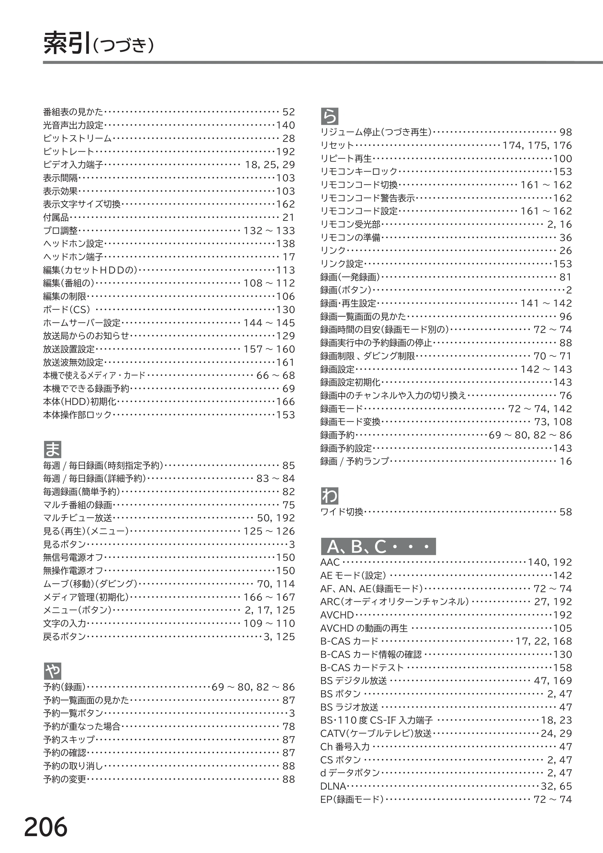 日立 L49-ZP3 / L55-ZP3 取扱説明書 — 原本ページ — 206ページ
