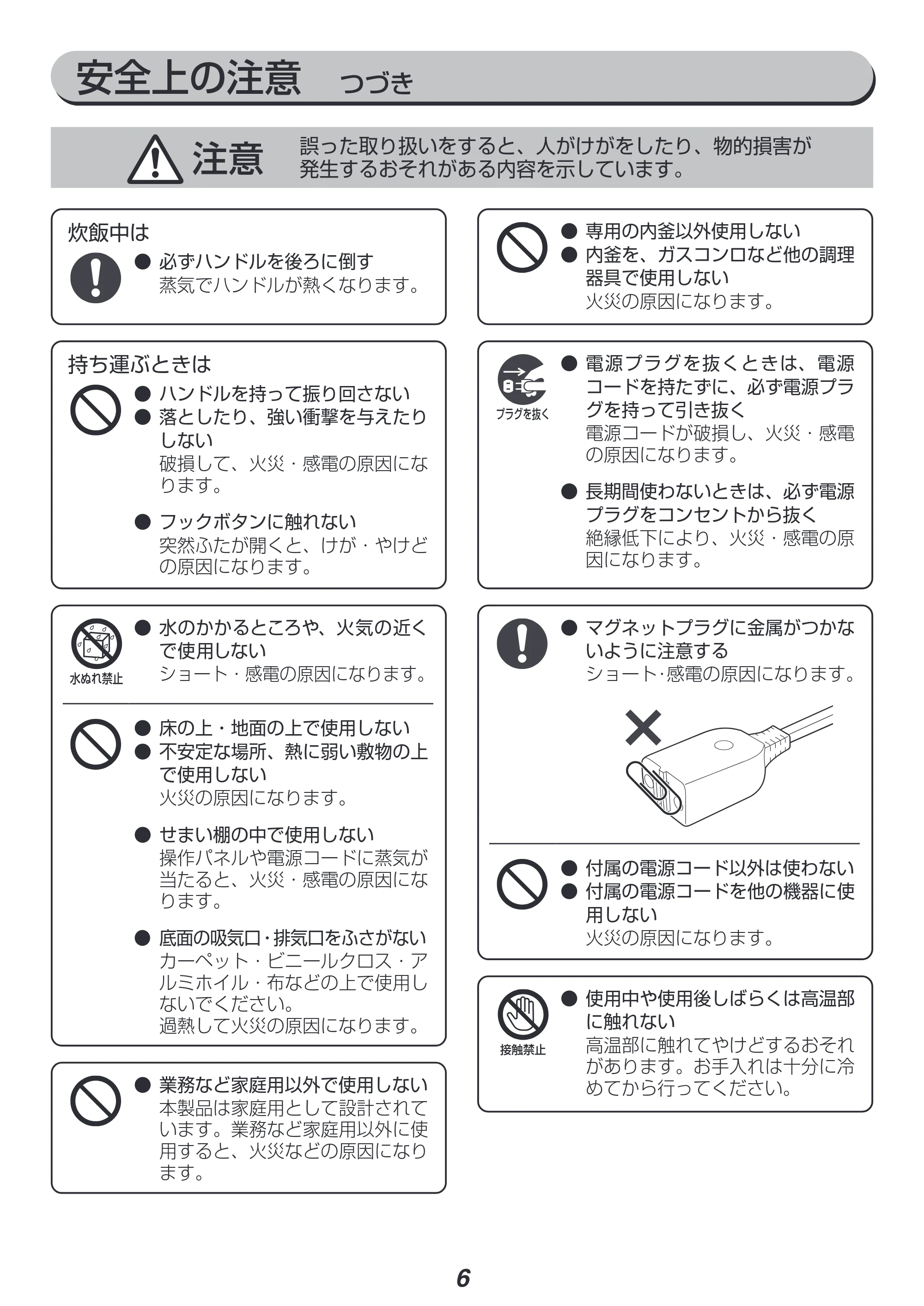 アイリスオーヤマ RC-ME10 取扱説明書 — 原本ページ — 6ページ
