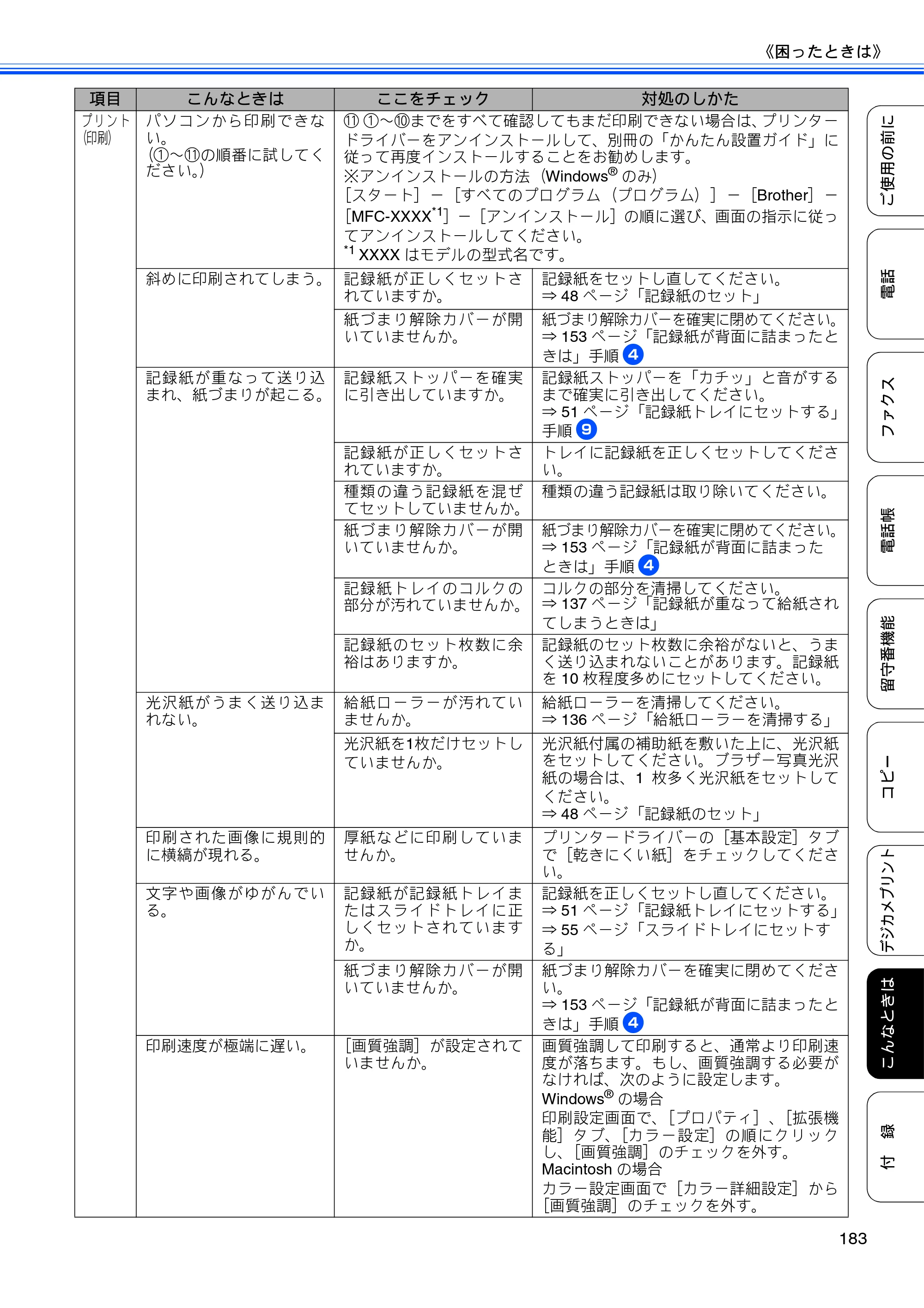 ブラザー MFC-J955DN / MFC-J955DWN ユーザーズガイド ～基本編～ — 原本ページ — 185ページ