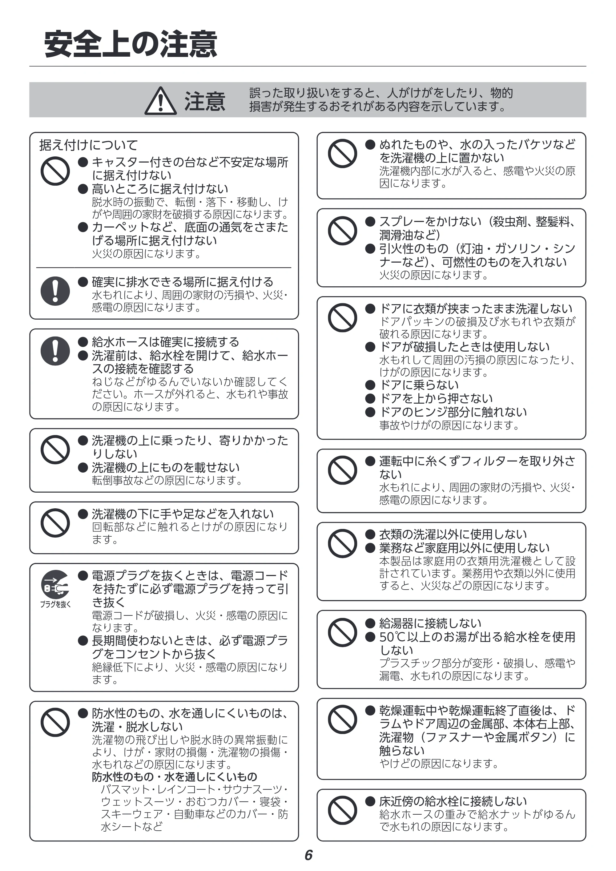 アイリスオーヤマ FLK842Z-W 取扱説明書 — 原本ページ — 6ページ