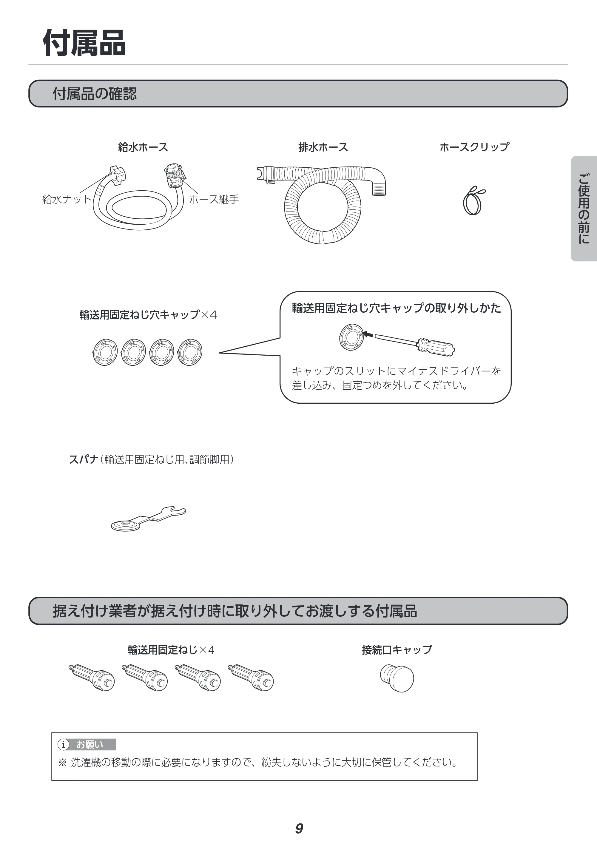アイリスオーヤマ FLK842Z-W 取扱説明書 — 原本ページ — 9ページ