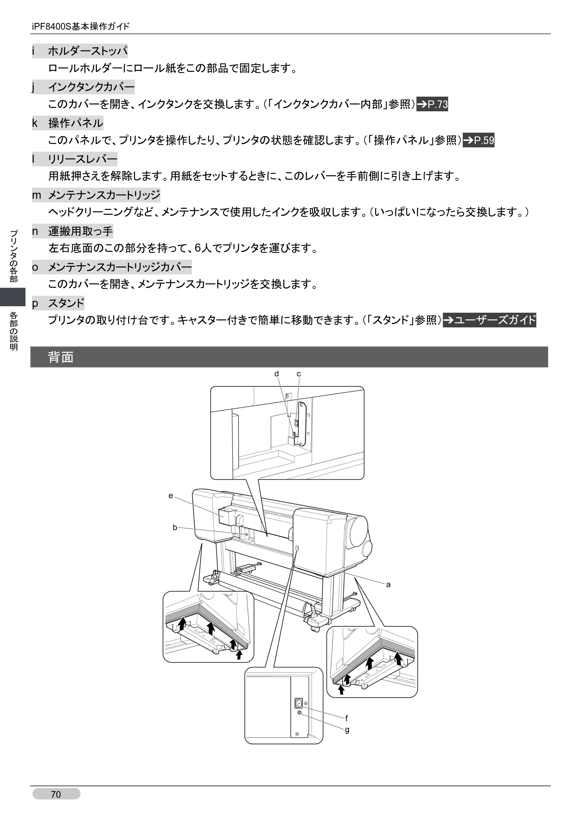 キヤノン iPF8400S 基本操作ガイド （PDF形式／13.84Mバイト） — 原本ページ — 70ページ